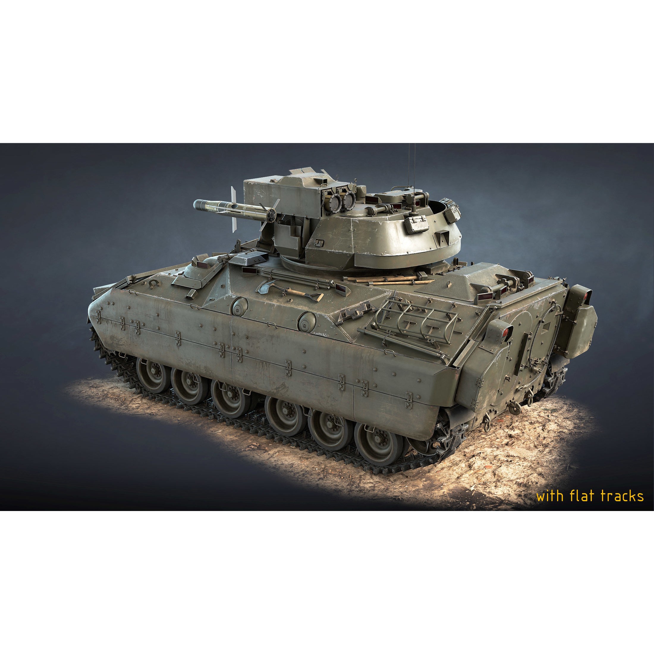 M2 Bradley - Low-Poly Game-Ready 3D Model - View 15