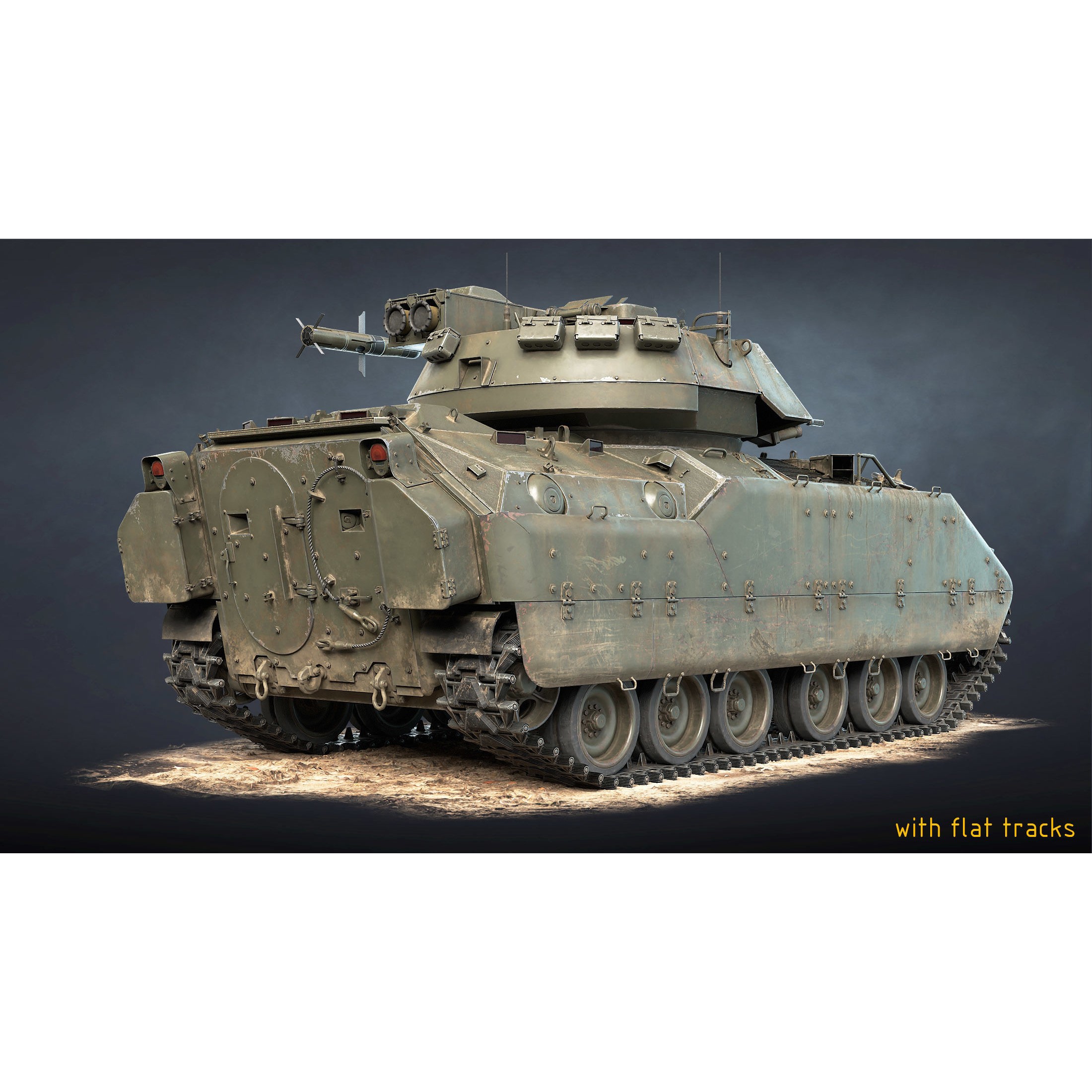 M2 Bradley - Low-Poly Game-Ready 3D Model - View 16