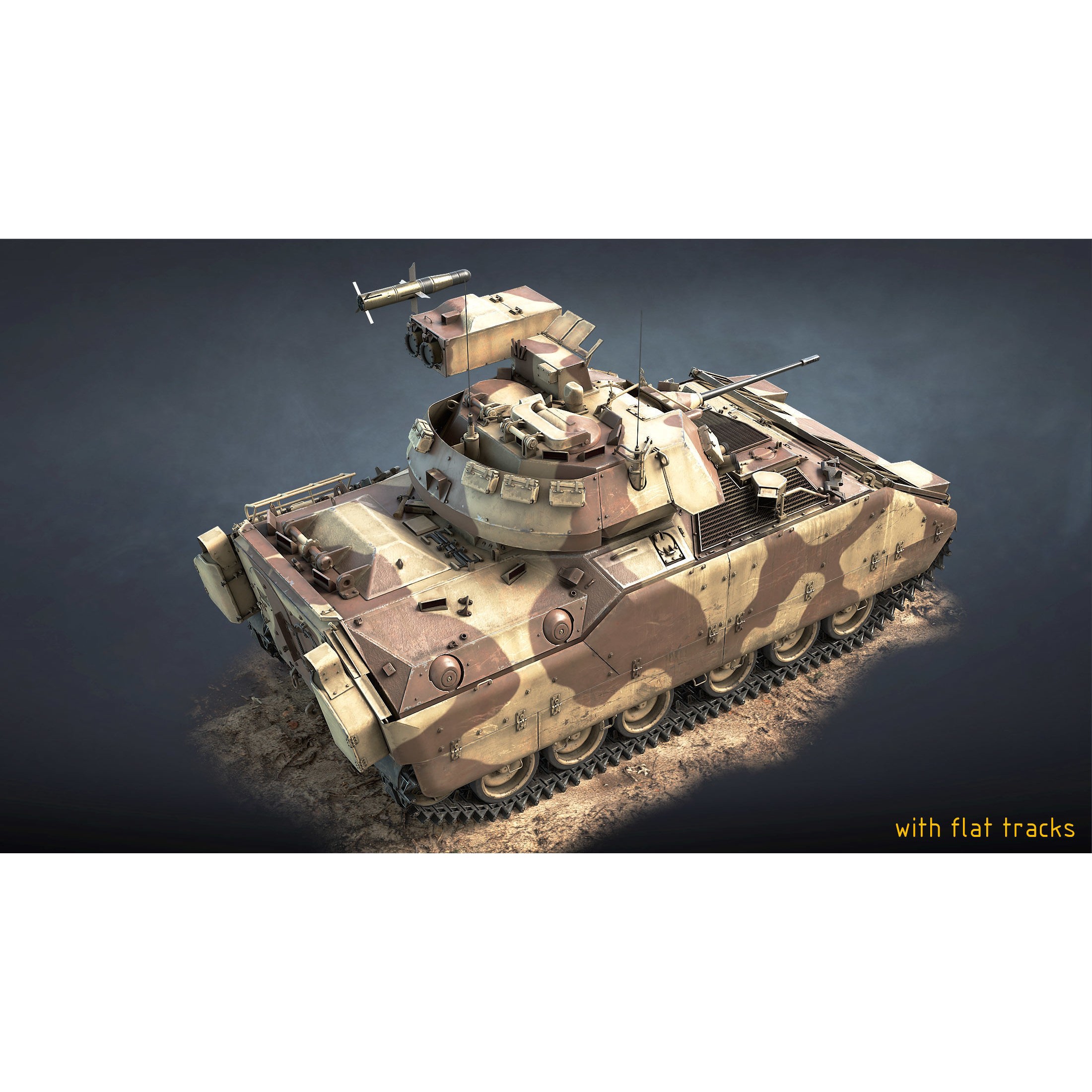 M2 Bradley - Low-Poly Game-Ready 3D Model - View 17