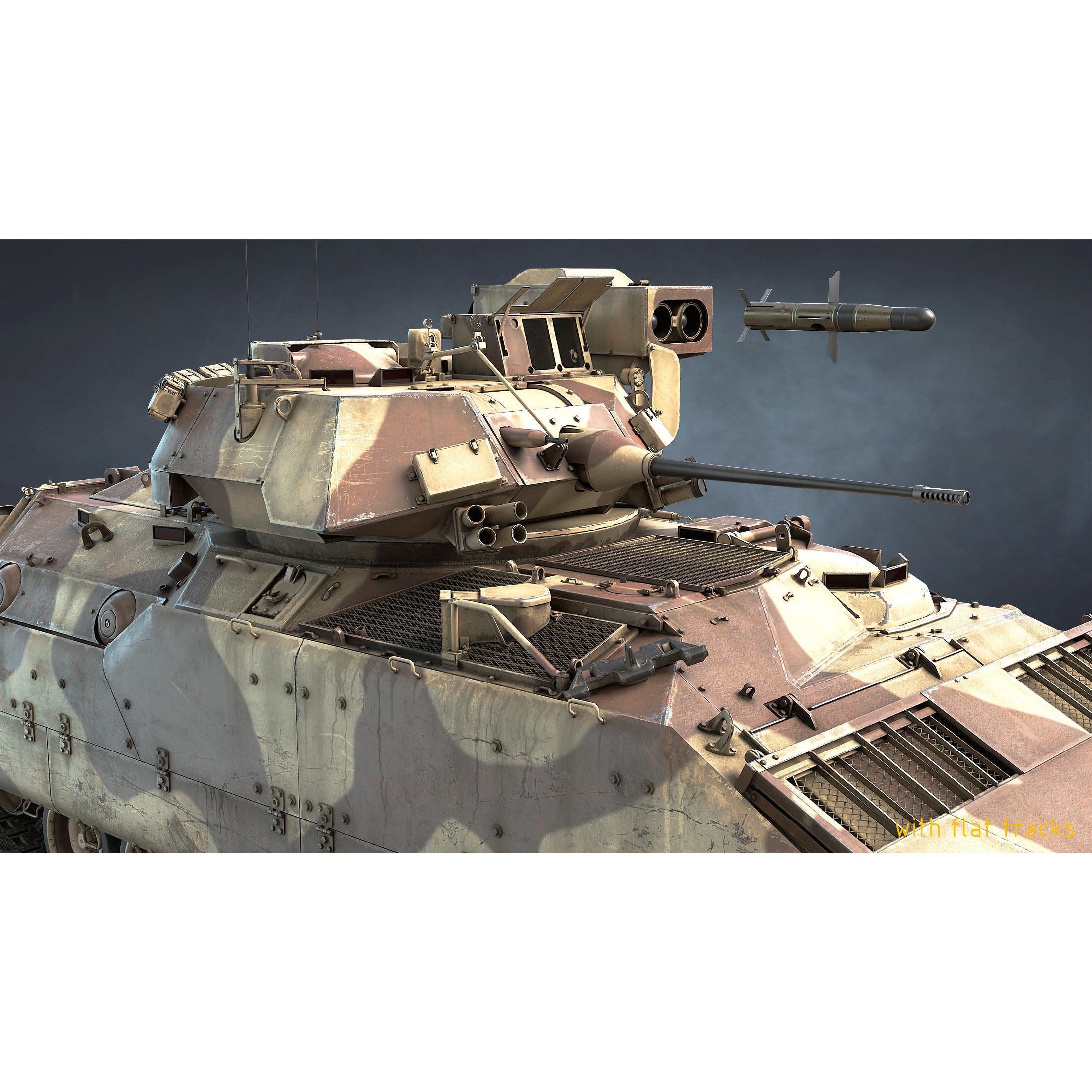 M2 Bradley - Low-Poly Game-Ready 3D Model - View 19