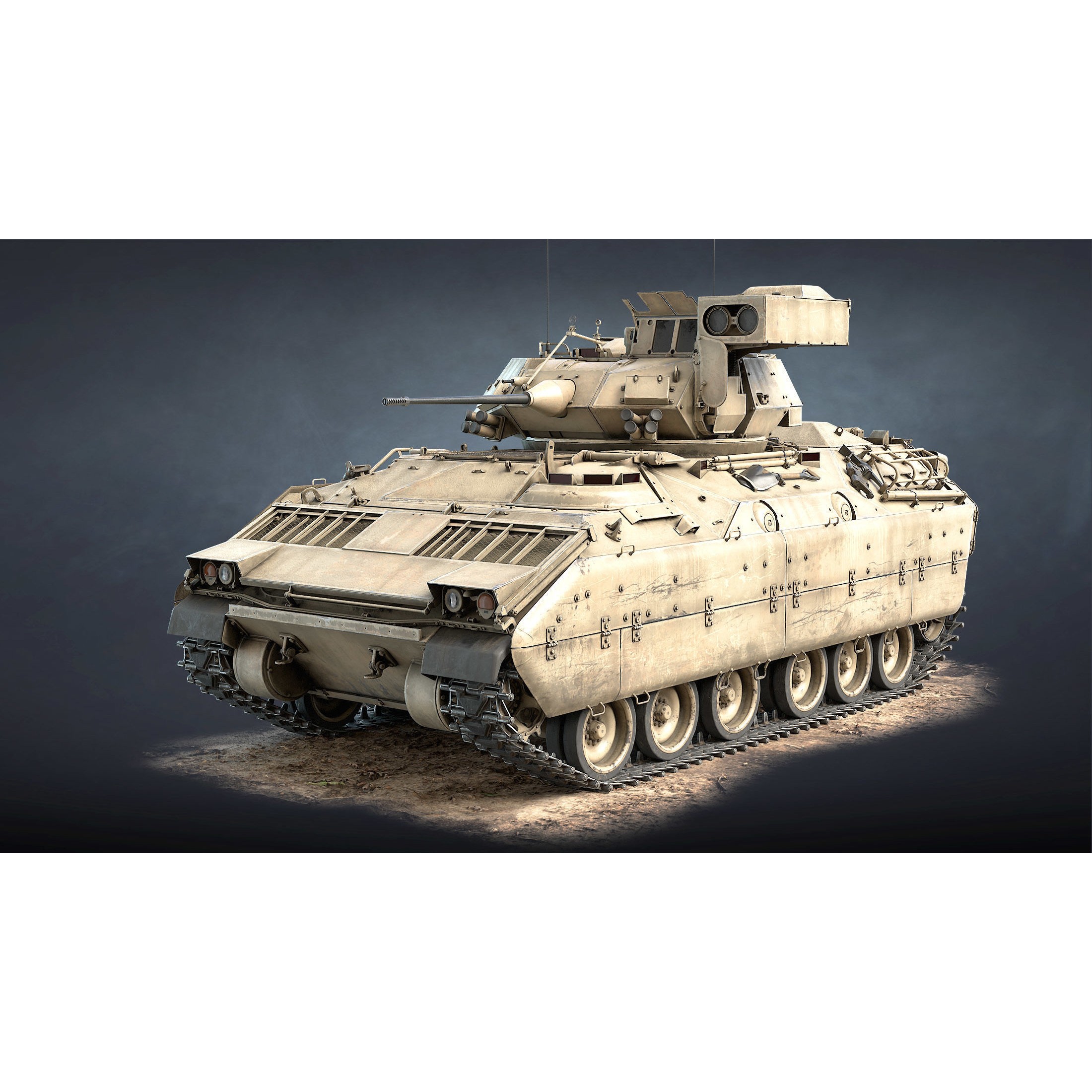 M2 Bradley - Low-Poly Game-Ready 3D Model - View 22