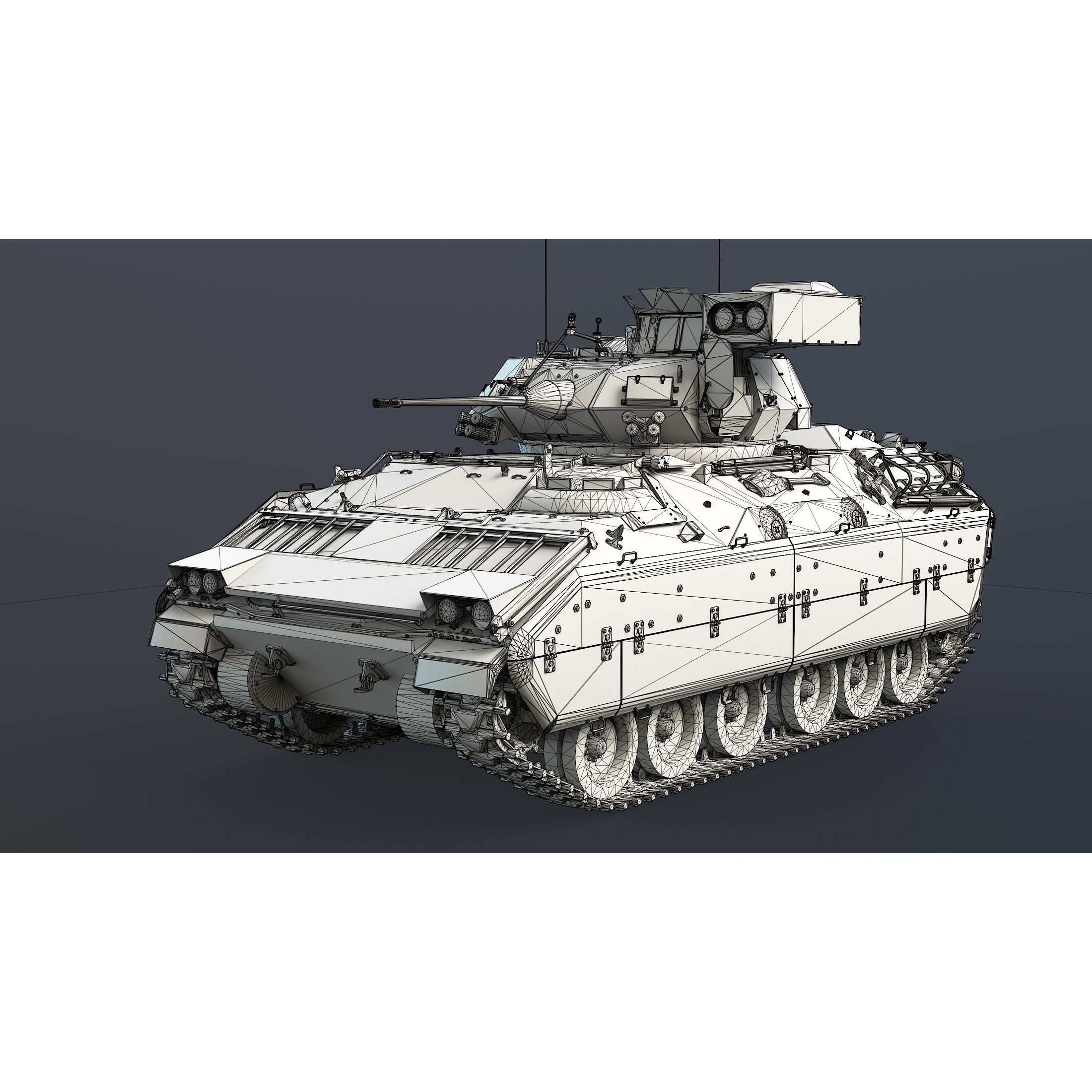 M2 Bradley - Low-Poly Game-Ready 3D Model - View 24