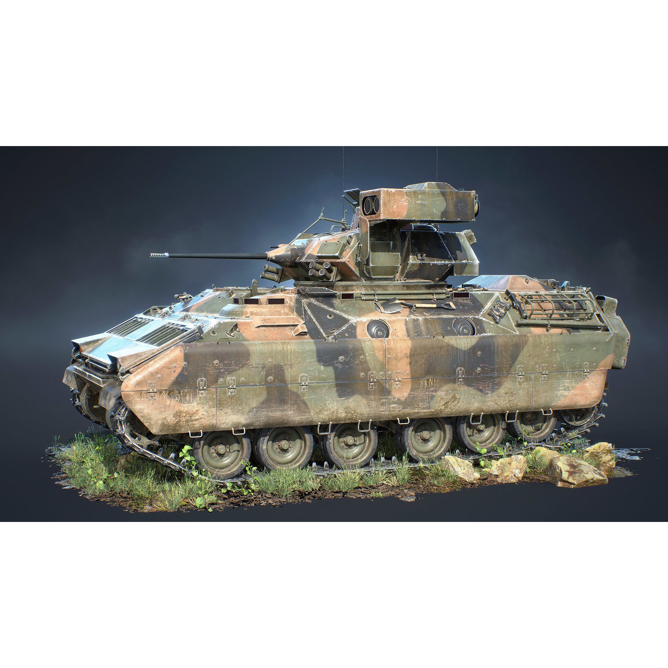 M2 Bradley - Low-Poly Game-Ready 3D Model - View 3