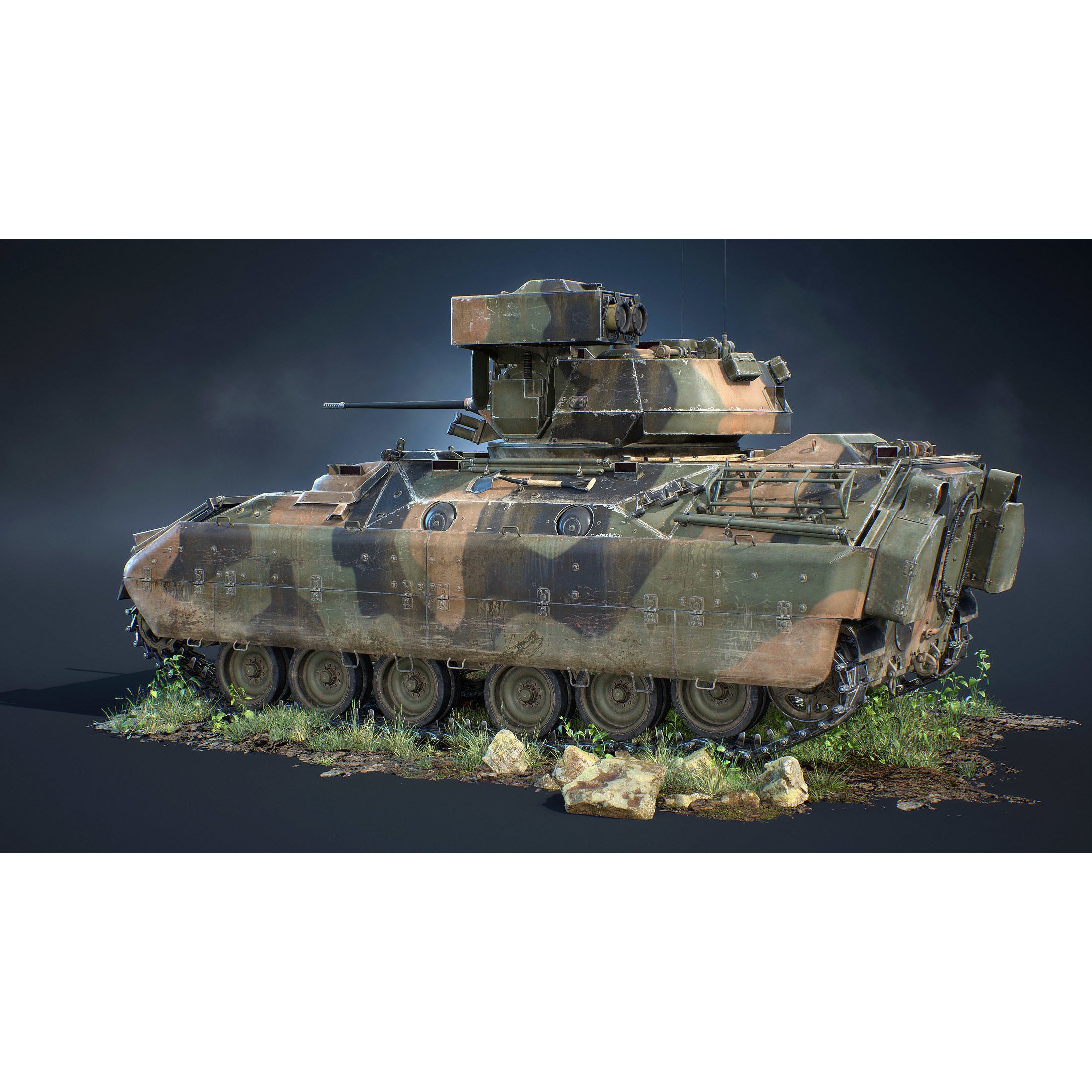 M2 Bradley - Low-Poly Game-Ready 3D Model - View 4
