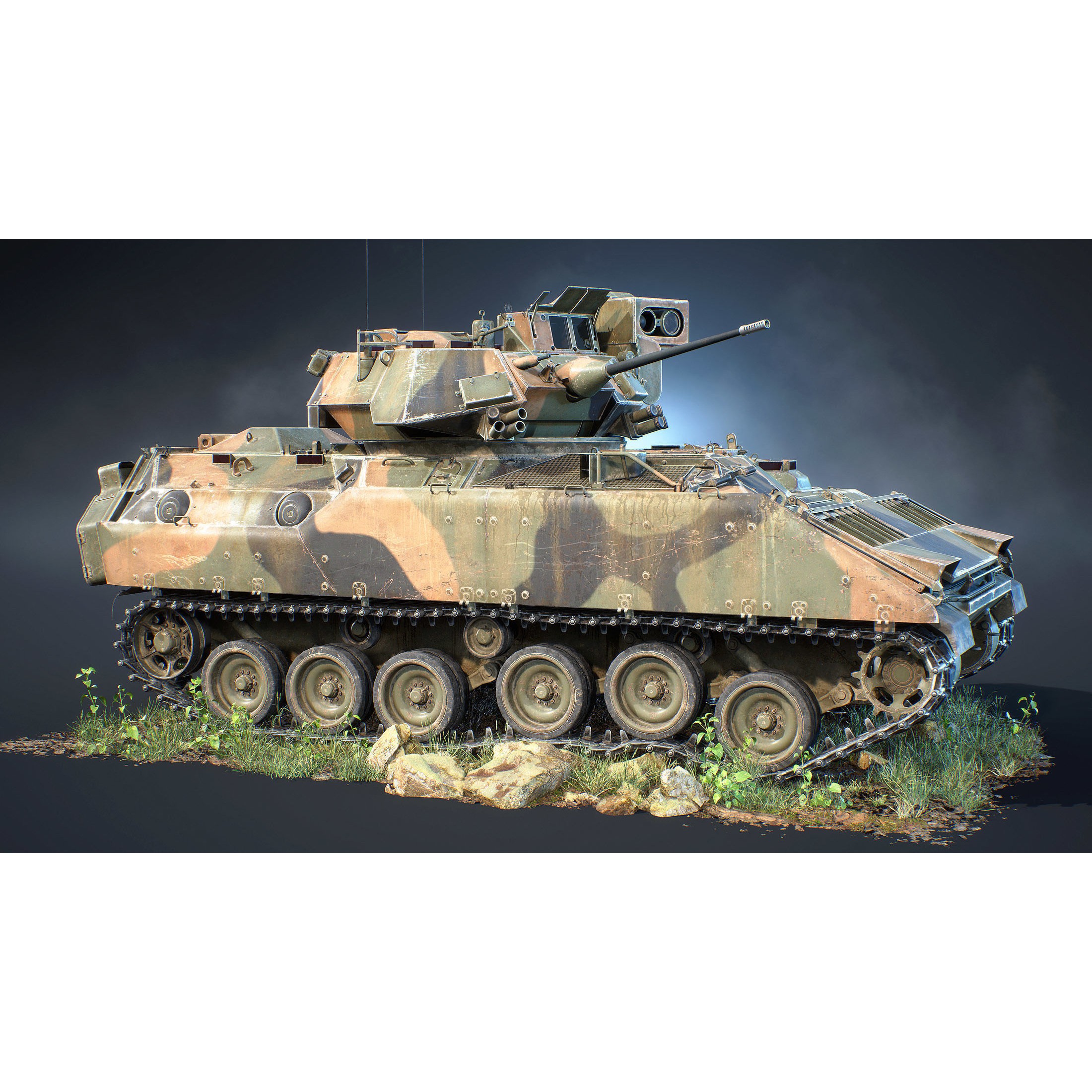 M2 Bradley - Low-Poly Game-Ready 3D Model - View 7
