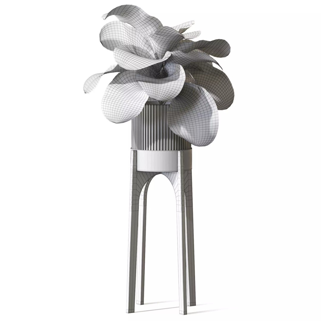 Plant 1302 3D Model – High-Quality Pot Plant for Archviz and Landscaping - View 6