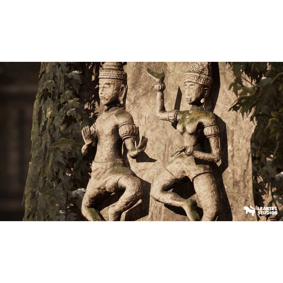 Jungle Ruins 3D Model – Low Poly Ancient Environment, Game Ready - View 10