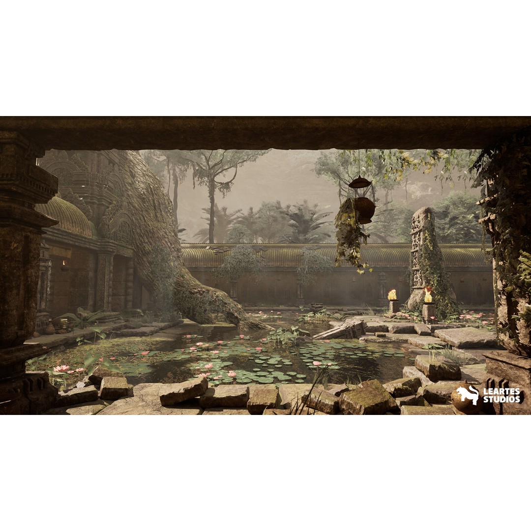 Jungle Ruins 3D Model – Low Poly Ancient Environment, Game Ready - View 11