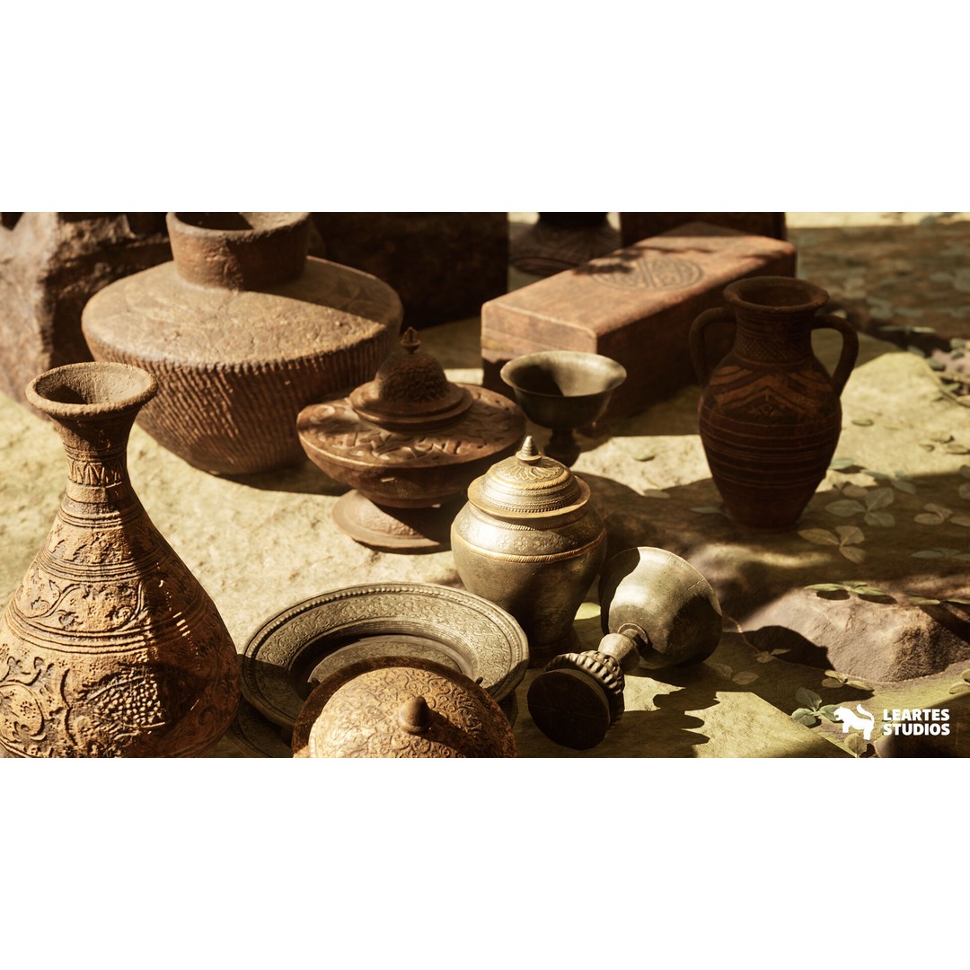 Jungle Ruins 3D Model – Low Poly Ancient Environment, Game Ready - View 13