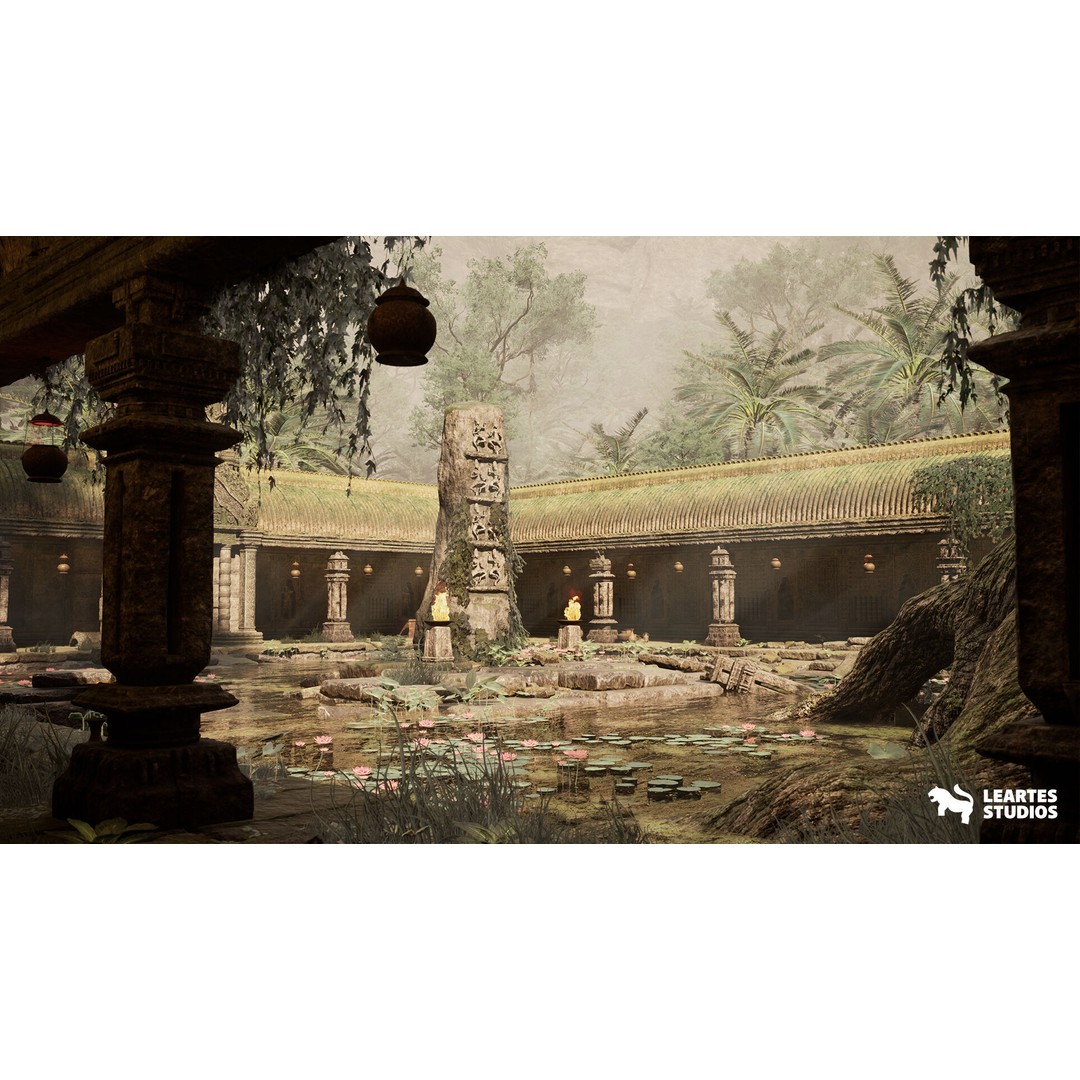 Jungle Ruins 3D Model – Low Poly Ancient Environment, Game Ready - View 16