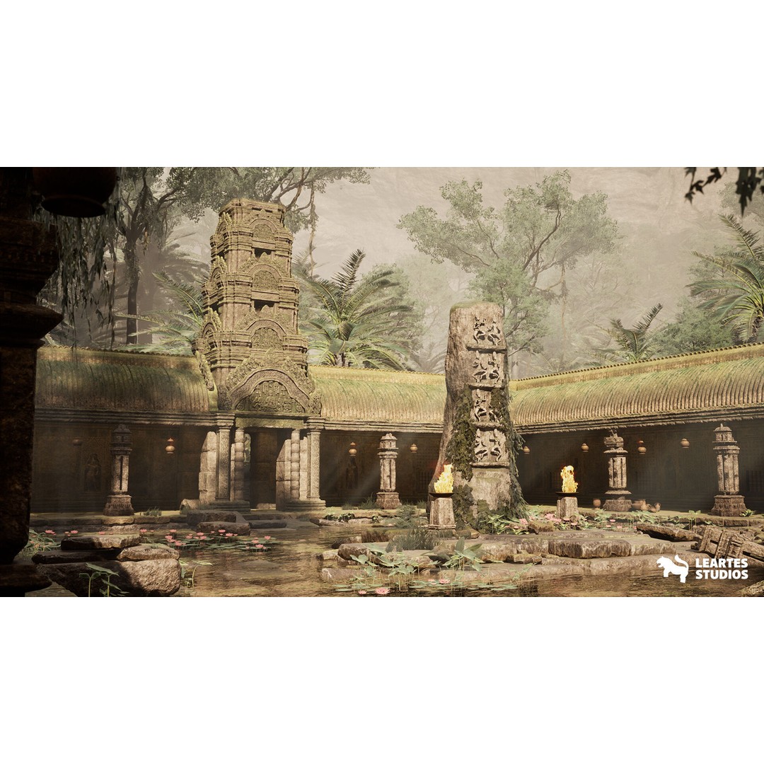 Jungle Ruins 3D Model – Low Poly Ancient Environment, Game Ready - View 17