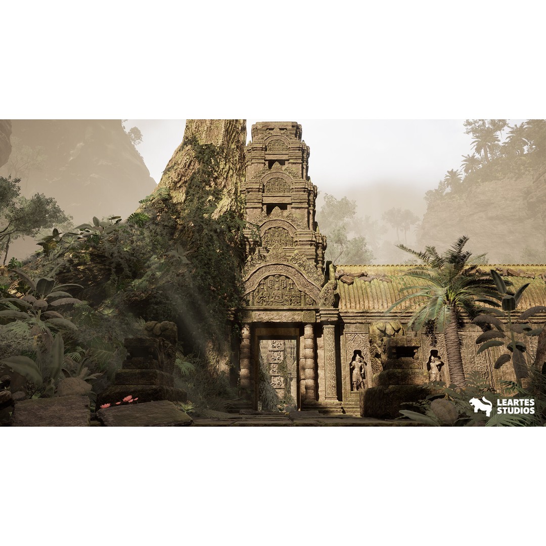 Jungle Ruins 3D Model – Low Poly Ancient Environment, Game Ready - View 19