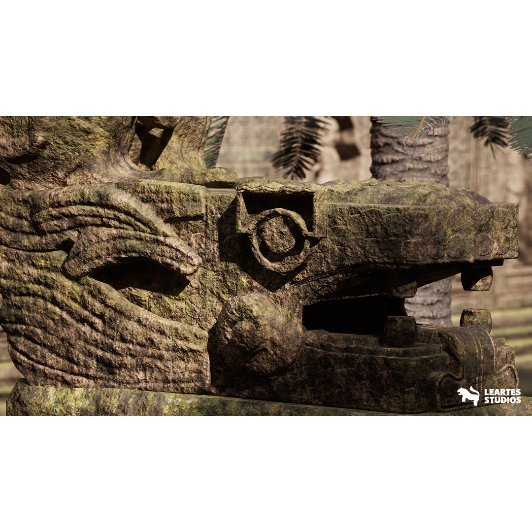 Jungle Ruins 3D Model – Low Poly Ancient Environment, Game Ready - View 4