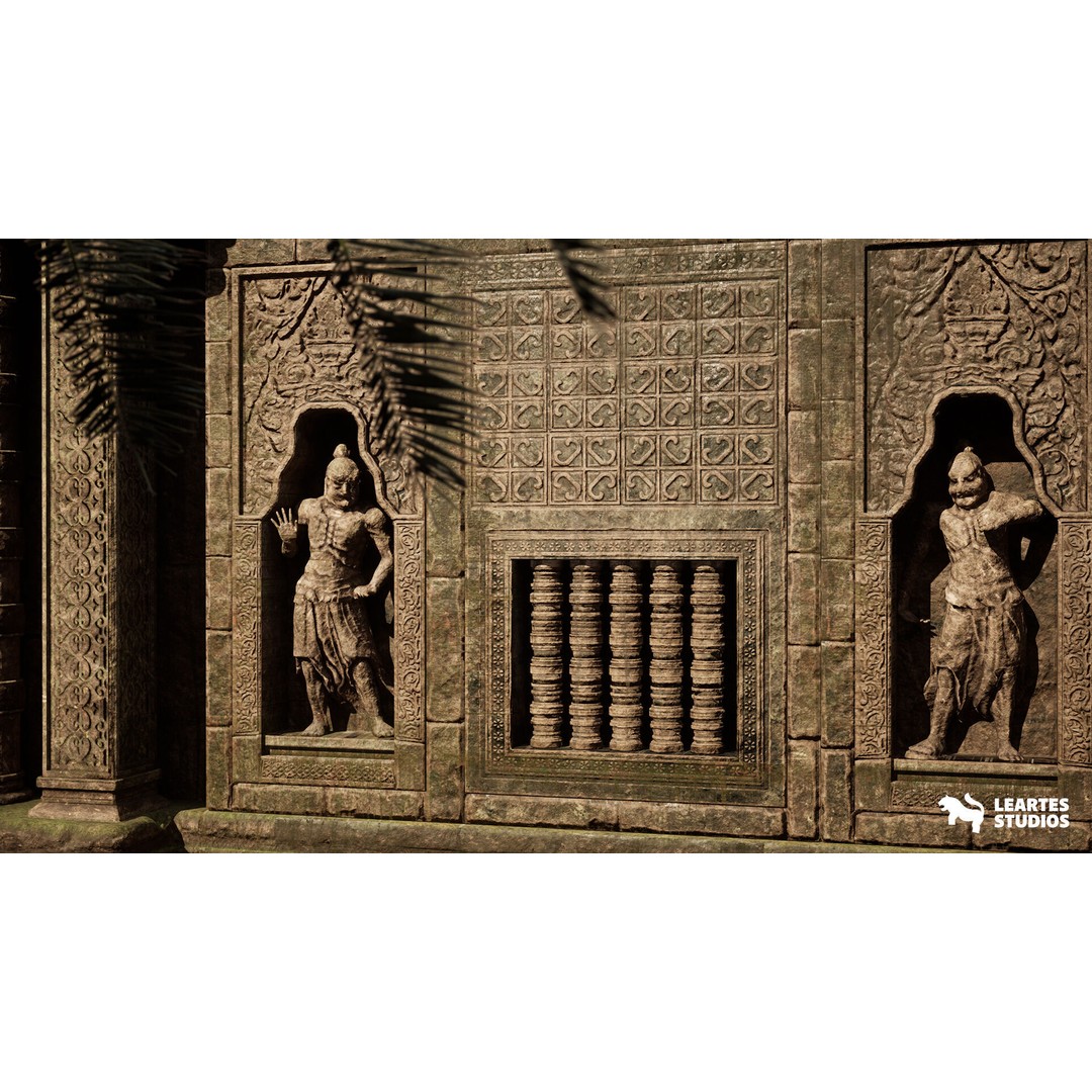 Jungle Ruins 3D Model – Low Poly Ancient Environment, Game Ready - View 7