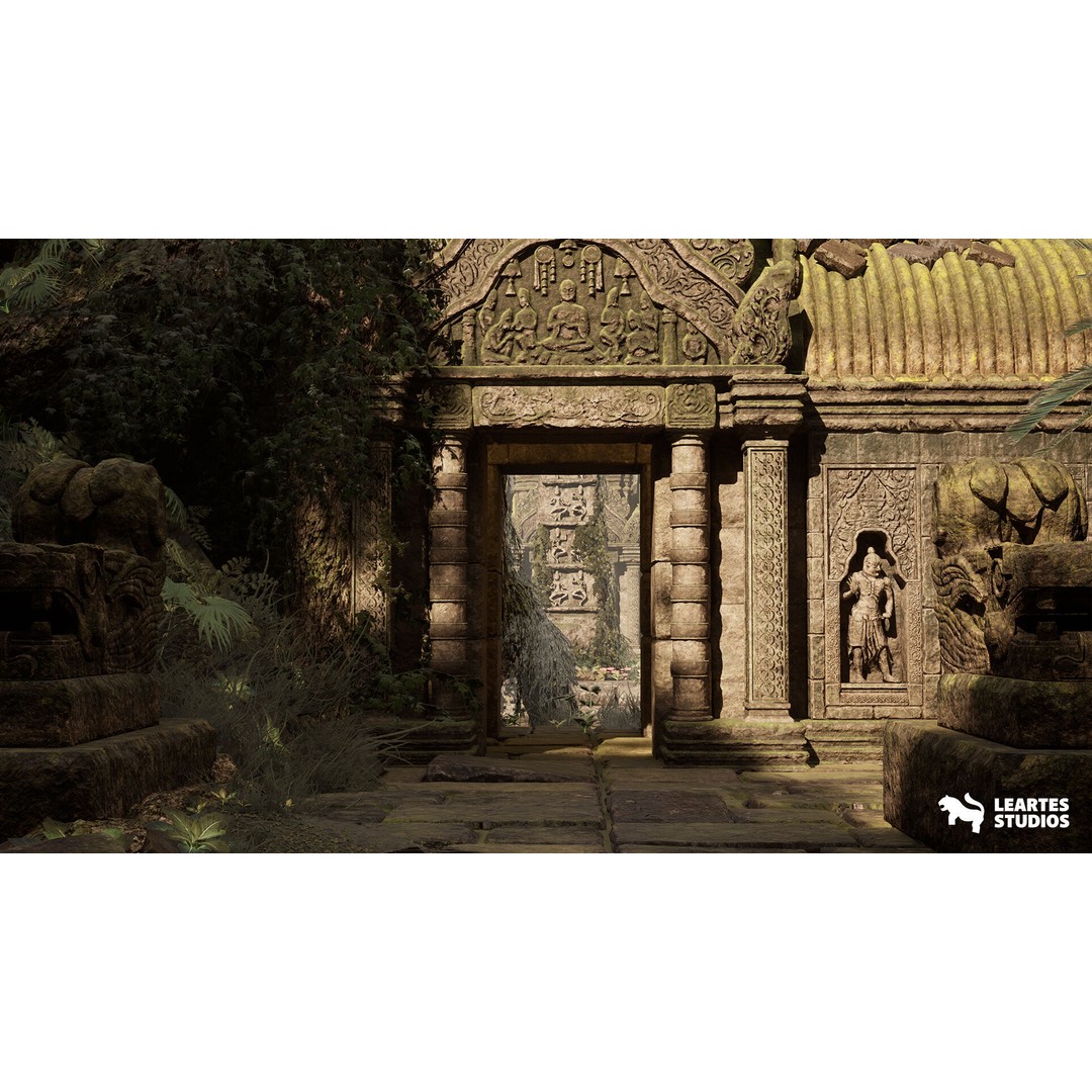 Jungle Ruins 3D Model – Low Poly Ancient Environment, Game Ready - View 8
