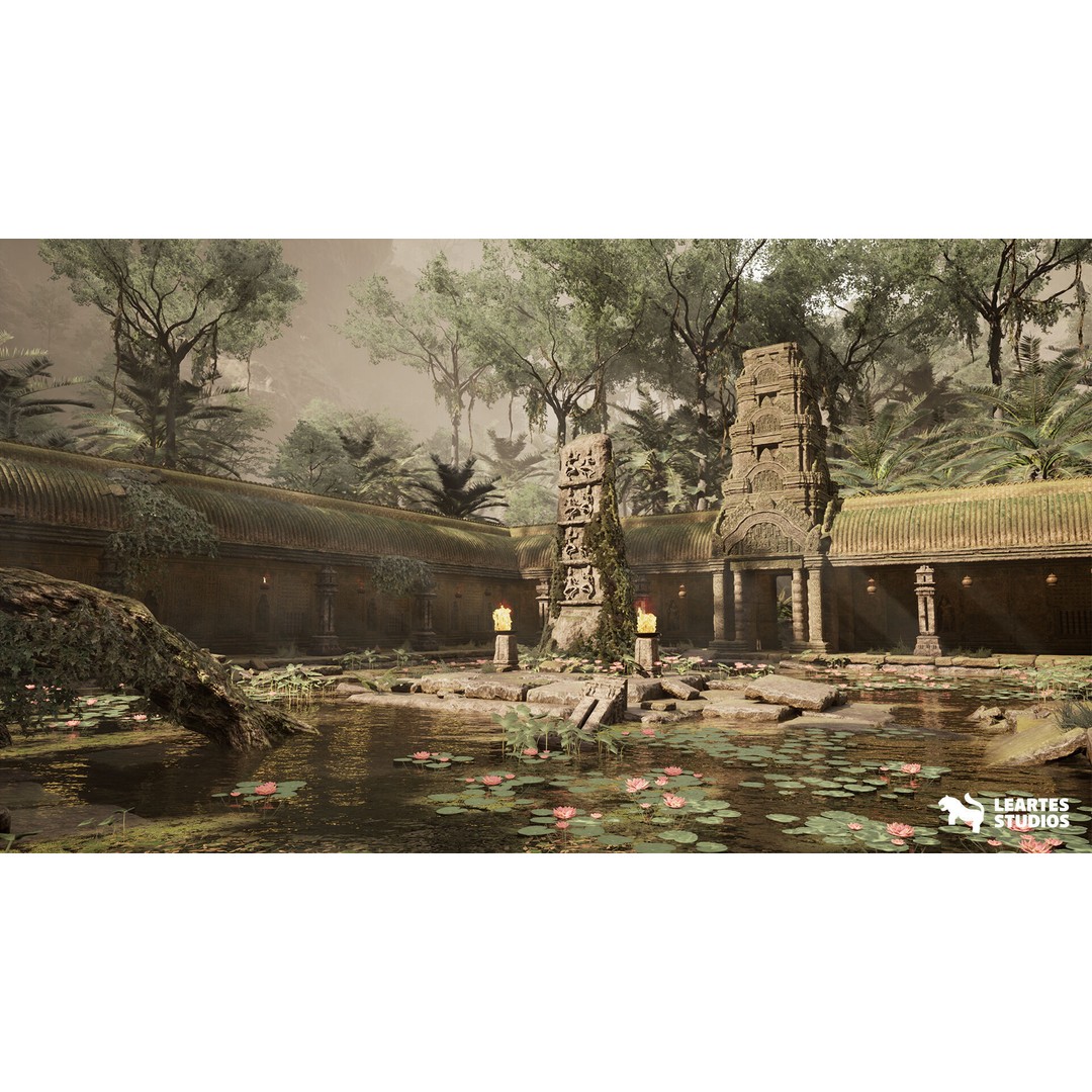 Jungle Ruins 3D Model – Low Poly Ancient Environment, Game Ready - View 9