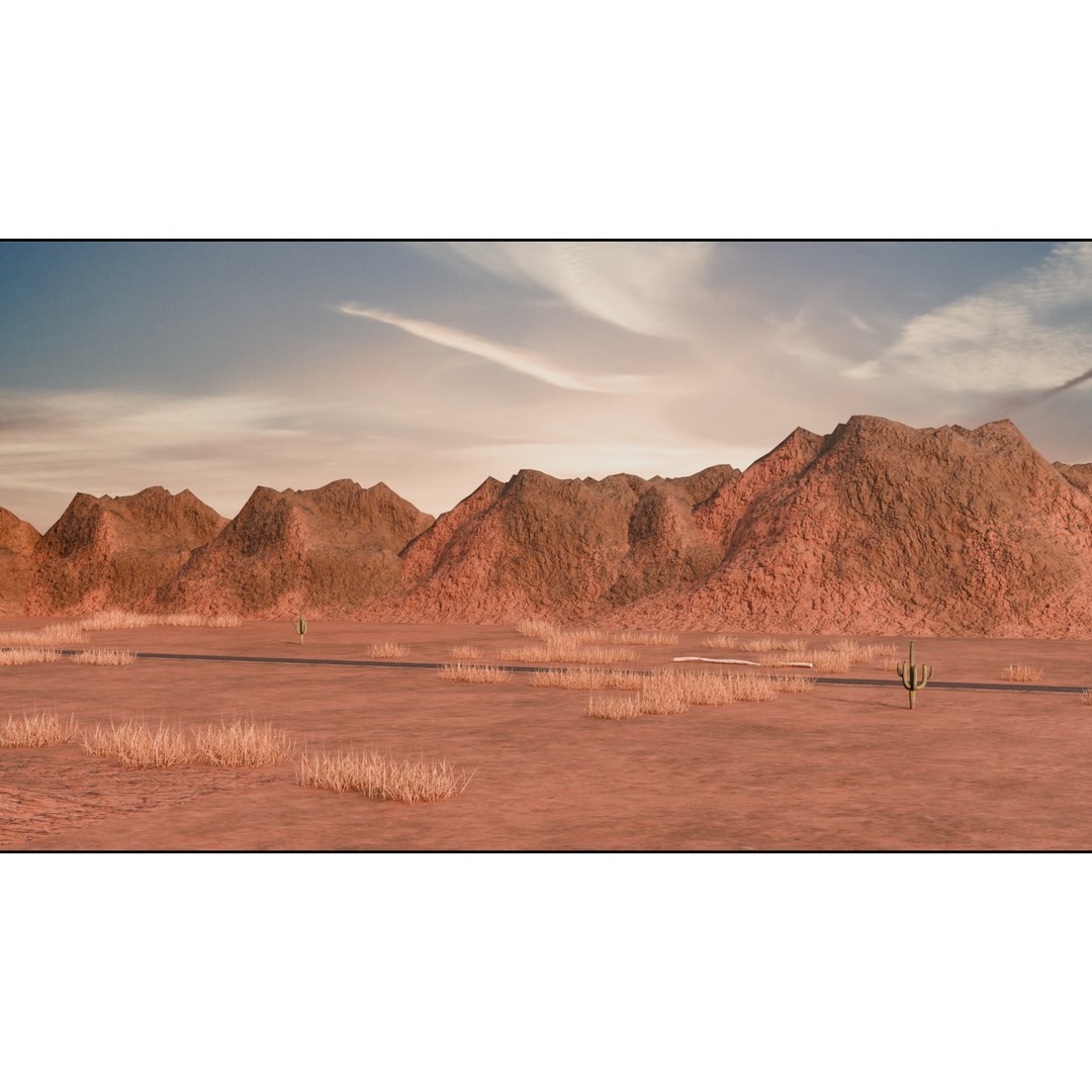 Desert 3D Model – Detailed Landscape Asset, PBR Textured Formats - View 15