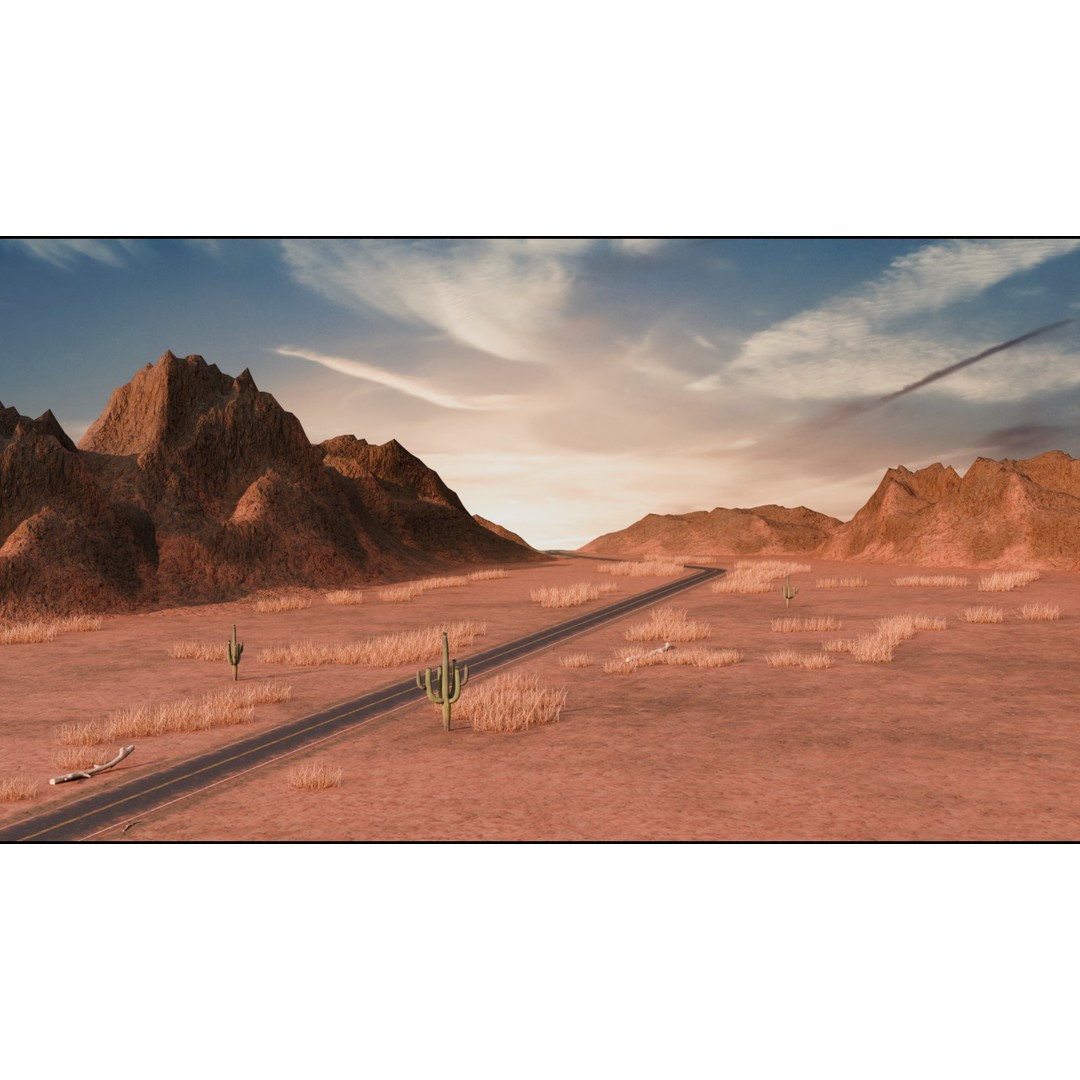Desert 3D Model – Detailed Landscape Asset, PBR Textured Formats - View 7