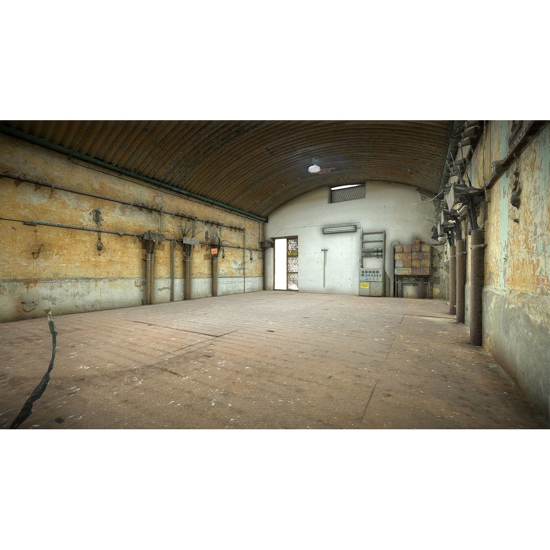 Abandoned Electrical Switchboard Room 3D Model – High Poly Scanned Asset, FBX & OBJ - View 3