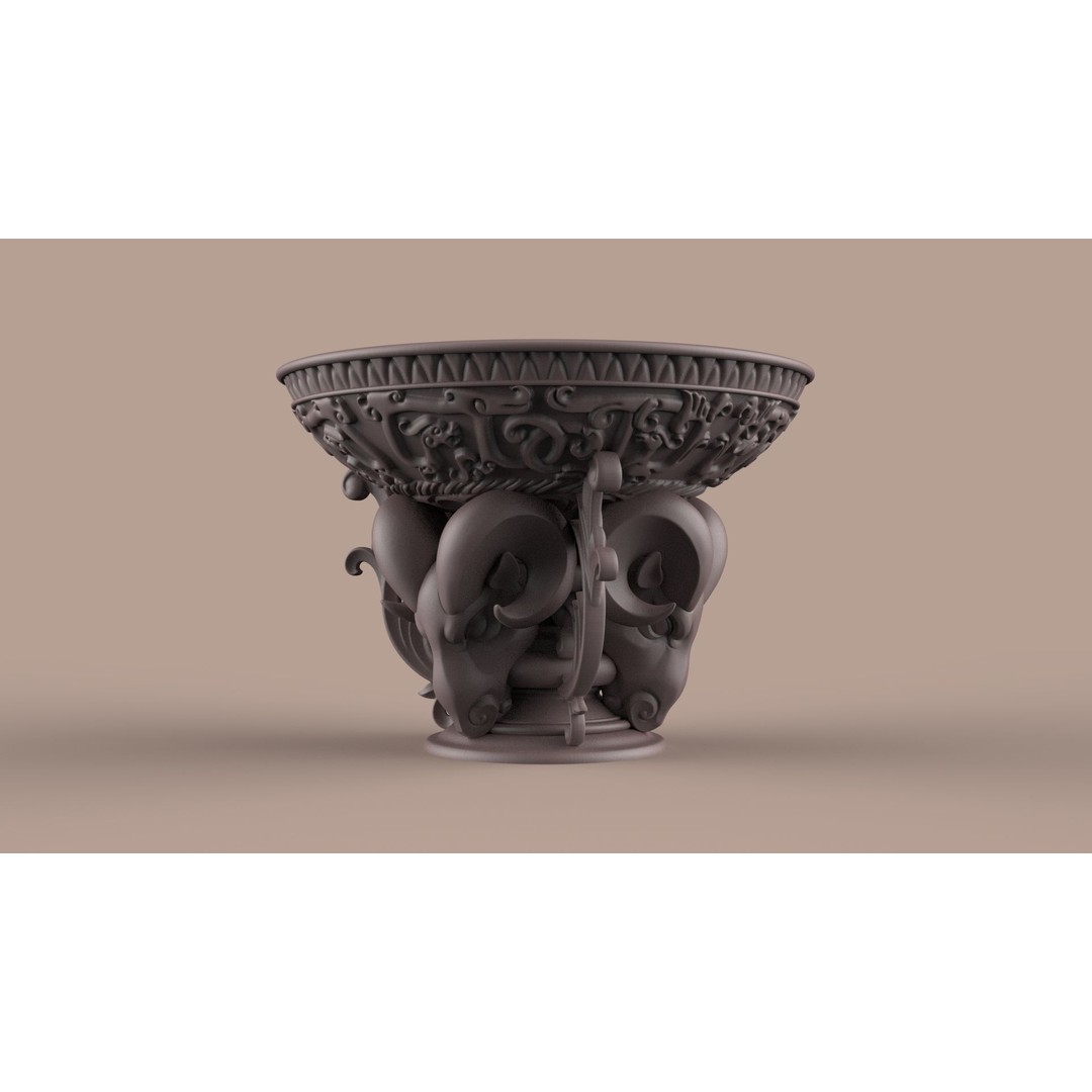 Flower Pot 3D Model – Classic Decorative Vase for Garden Use, FBX - View 12
