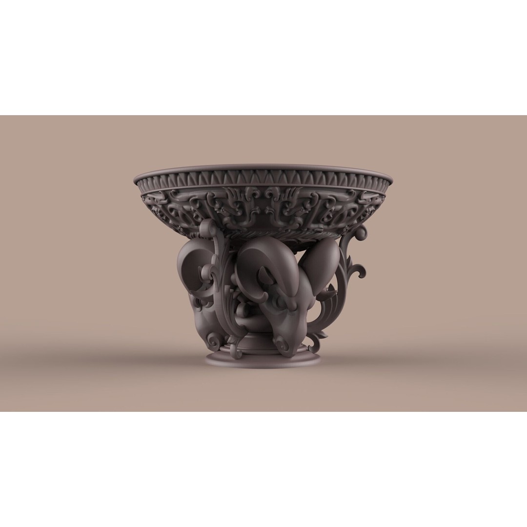 Flower Pot 3D Model – Classic Decorative Vase for Garden Use, FBX - View 13