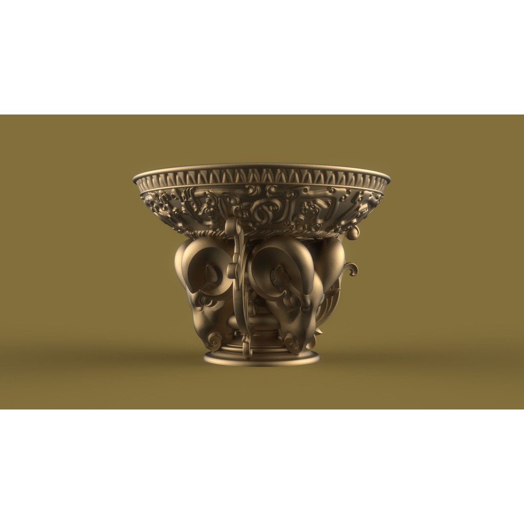 Flower Pot 3D Model – Classic Decorative Vase for Garden Use, FBX - View 3