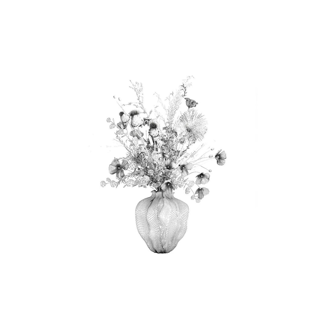 Wildflower Bouquet 3D Model – Modern Ceramic Vase, Game Ready - View 9