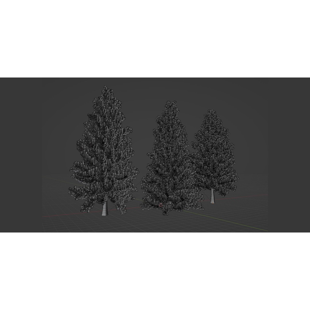 Coniferous Pine Collection Vol 2 3D Model – High Poly Blender Asset - View 7