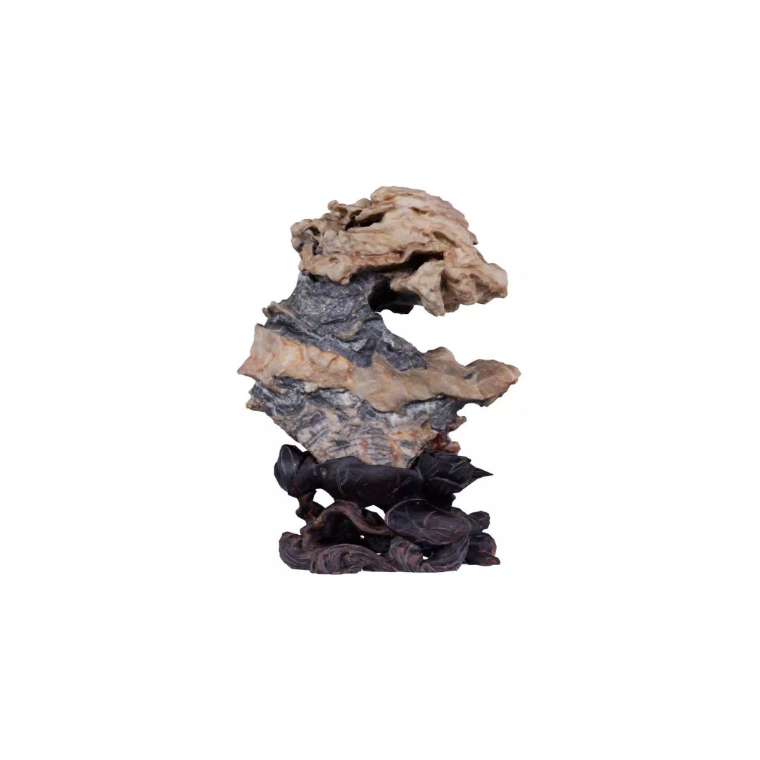 Suiseki Rock 09 3D Model – Low Poly Statue with PBR Textures, FBX - View 2