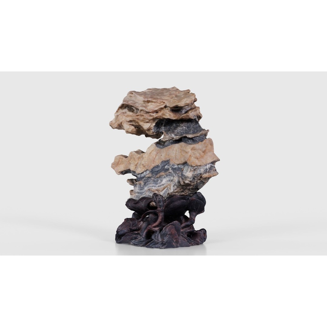 Suiseki Rock 09 3D Model – Low Poly Statue with PBR Textures, FBX - View 22