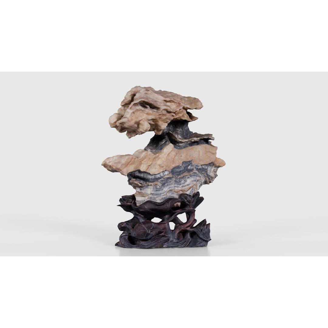 Suiseki Rock 09 3D Model – Low Poly Statue with PBR Textures, FBX - View 24