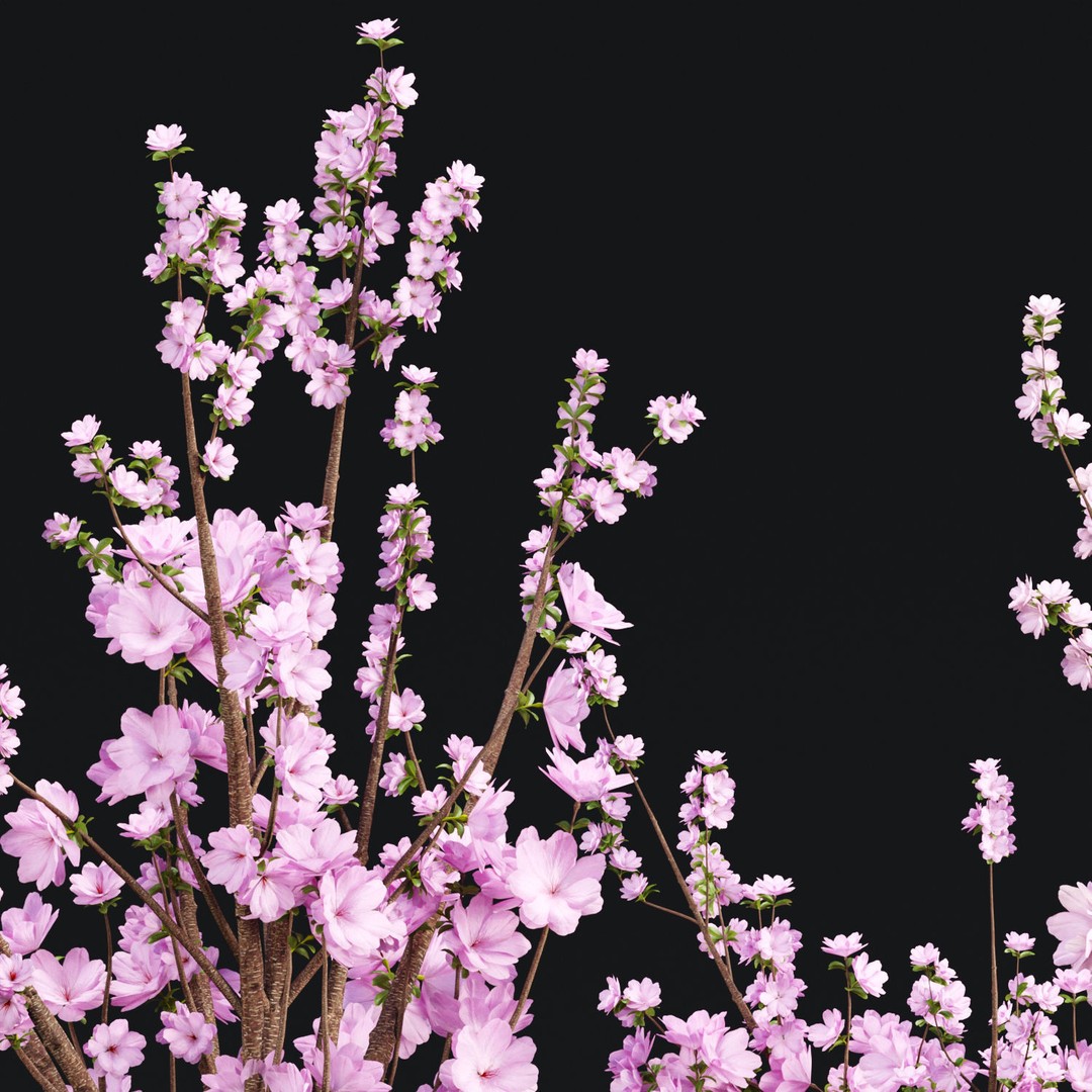 Decorative Branches 3D Model – High Poly PBR Asset, FBX, OBJ - View 3