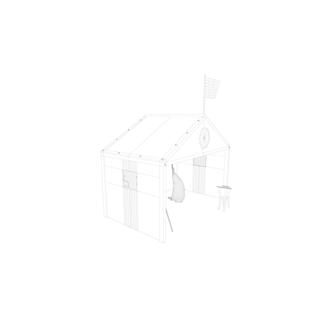 Hunting Workshop 3D Model – Stylized Low Poly Game Asset, FBX - View 10