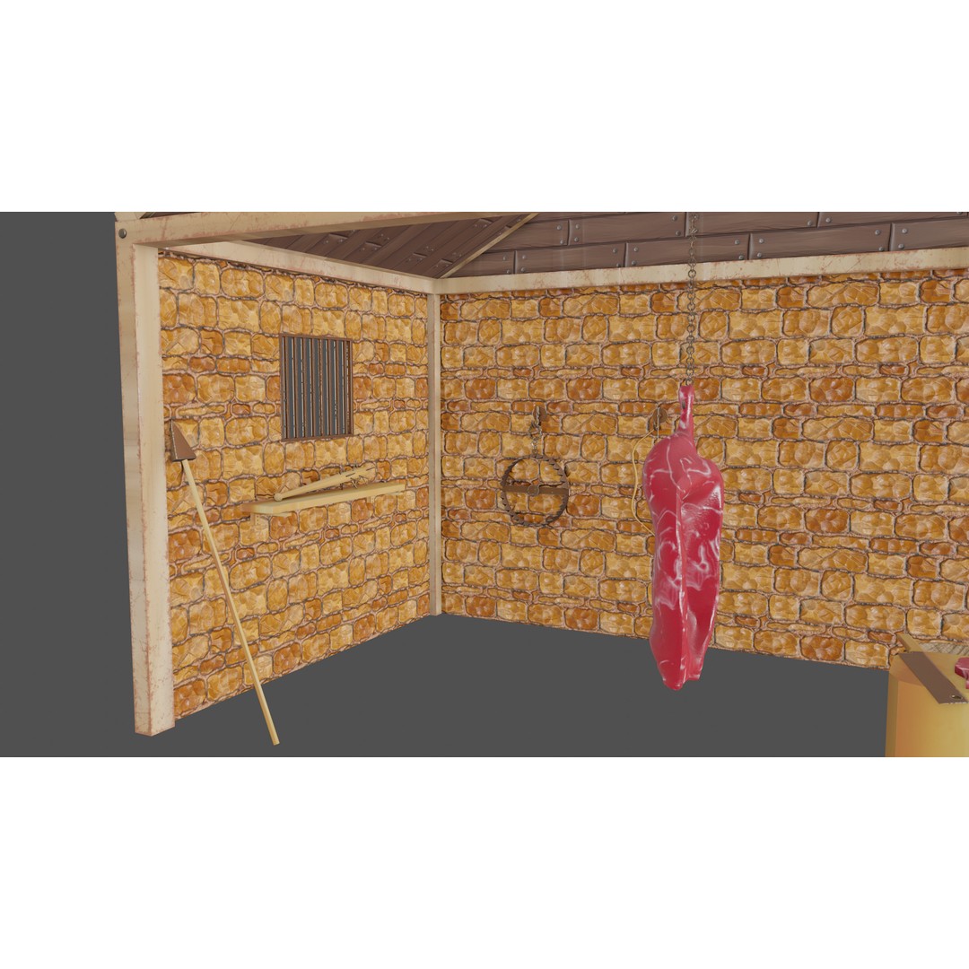 Hunting Workshop 3D Model – Stylized Low Poly Game Asset, FBX - View 5