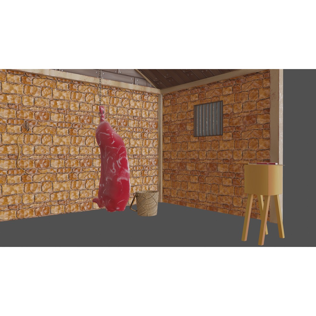 Hunting Workshop 3D Model – Stylized Low Poly Game Asset, FBX - View 6