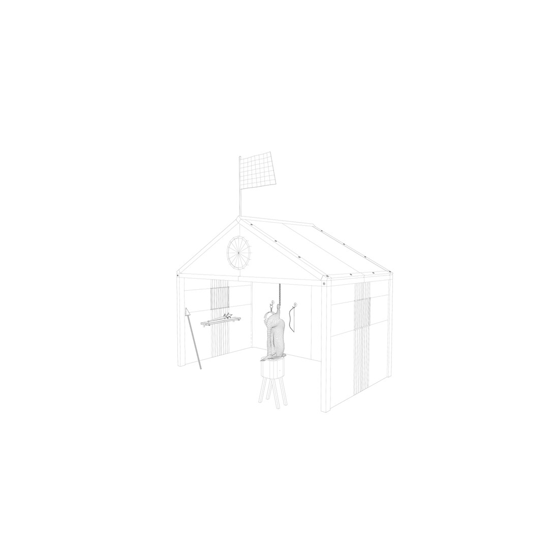 Hunting Workshop 3D Model – Stylized Low Poly Game Asset, FBX - View 9