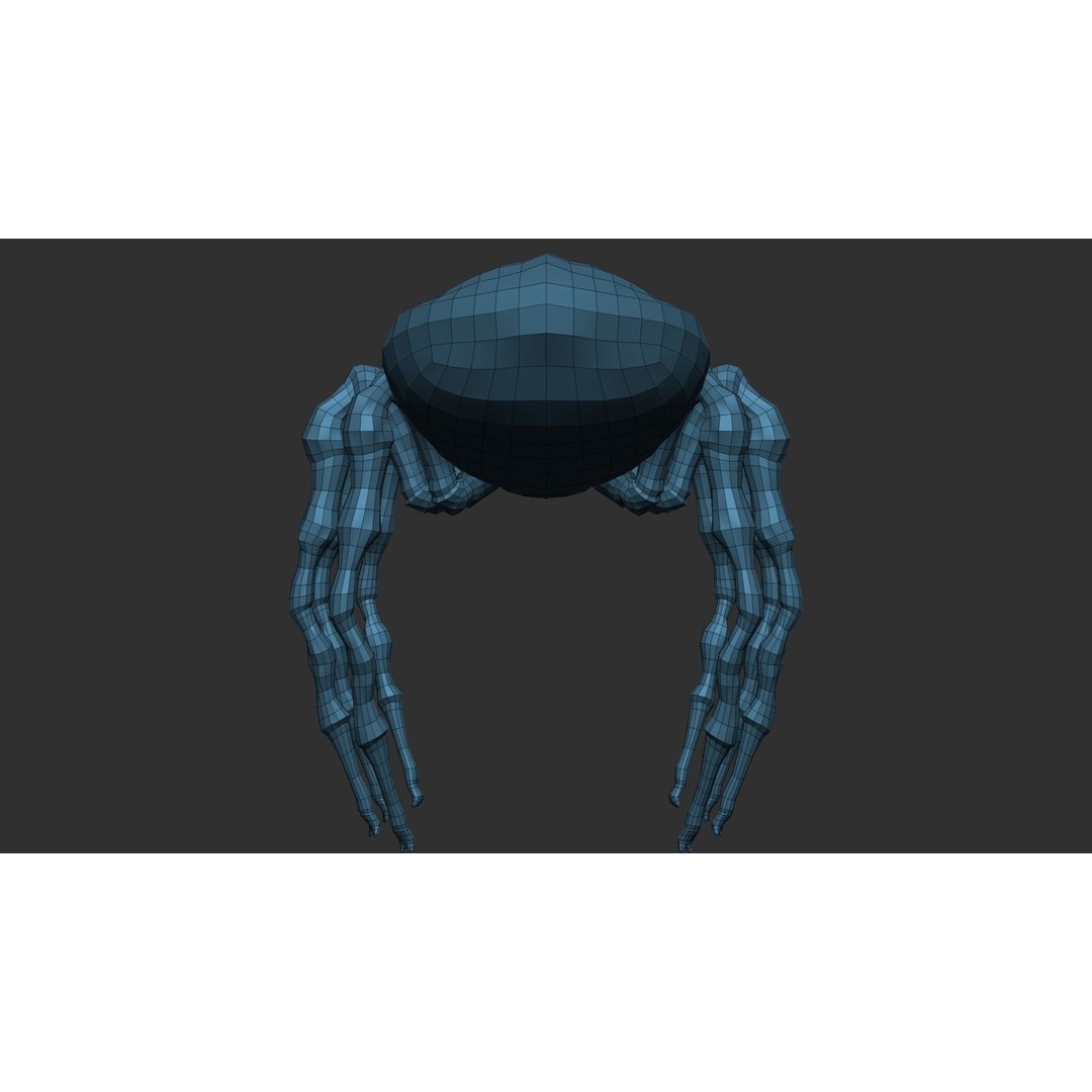 Giant Spider 3D Model – Low Poly Rigged Creature for Games, FBX