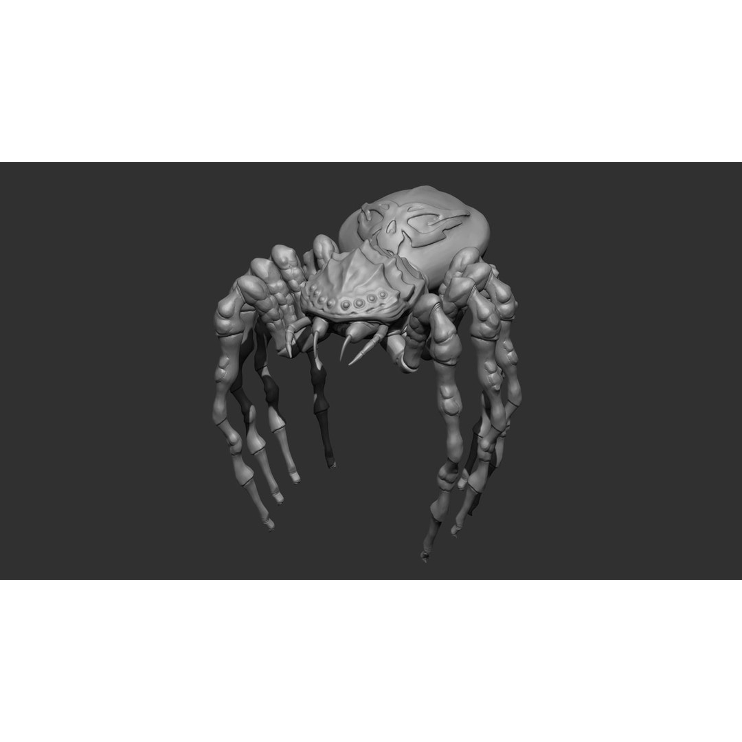 Giant Spider 3D Model – Low Poly Rigged Creature for Games, FBX - View 17