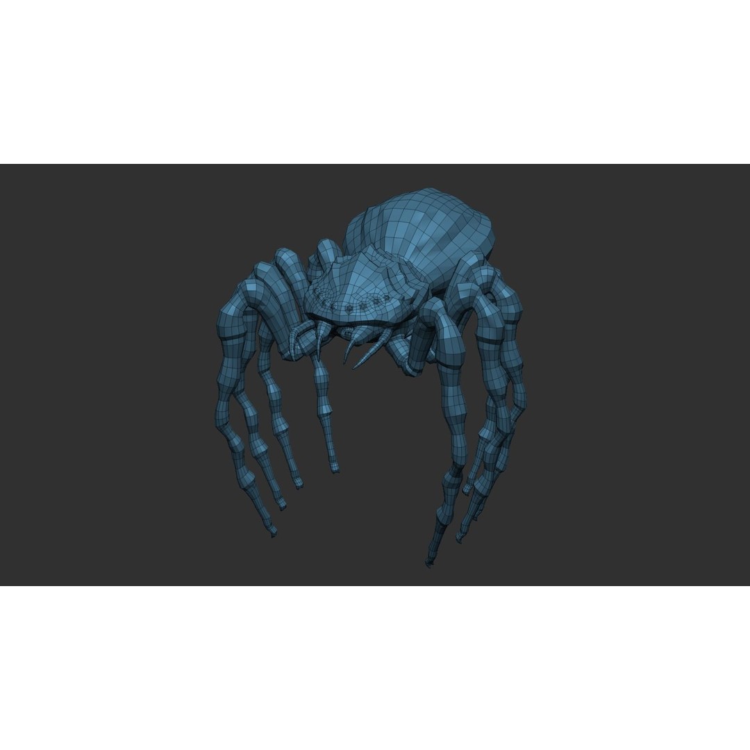 Giant Spider 3D Model – Low Poly Rigged Creature for Games, FBX - View 18
