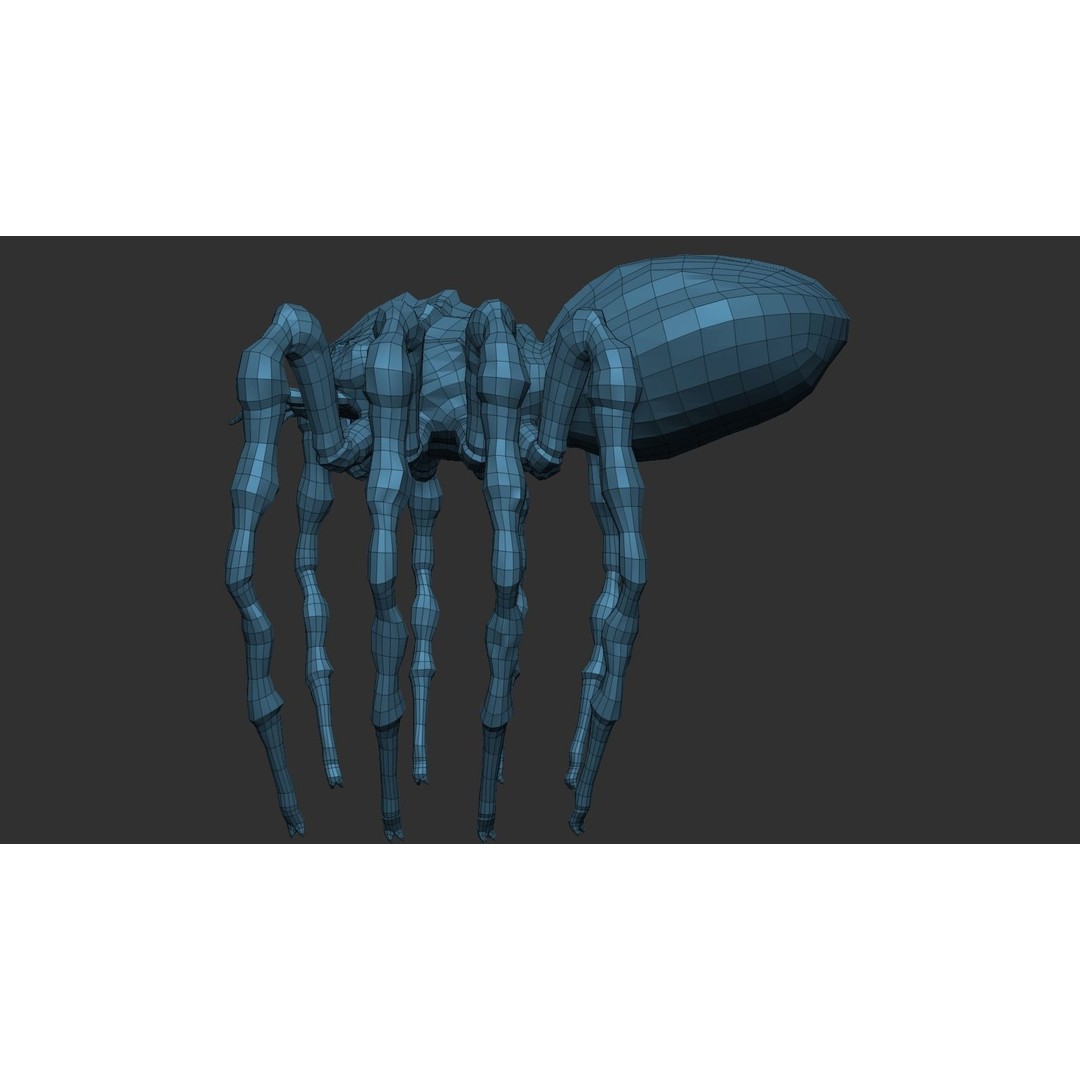 Giant Spider 3D Model – Low Poly Rigged Creature for Games, FBX - View 19