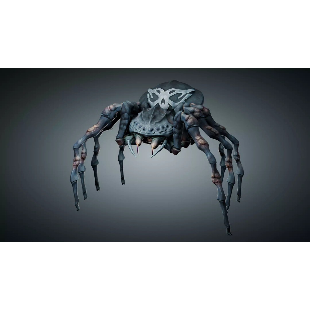 Giant Spider 3D Model – Low Poly Rigged Creature for Games, FBX - View 2
