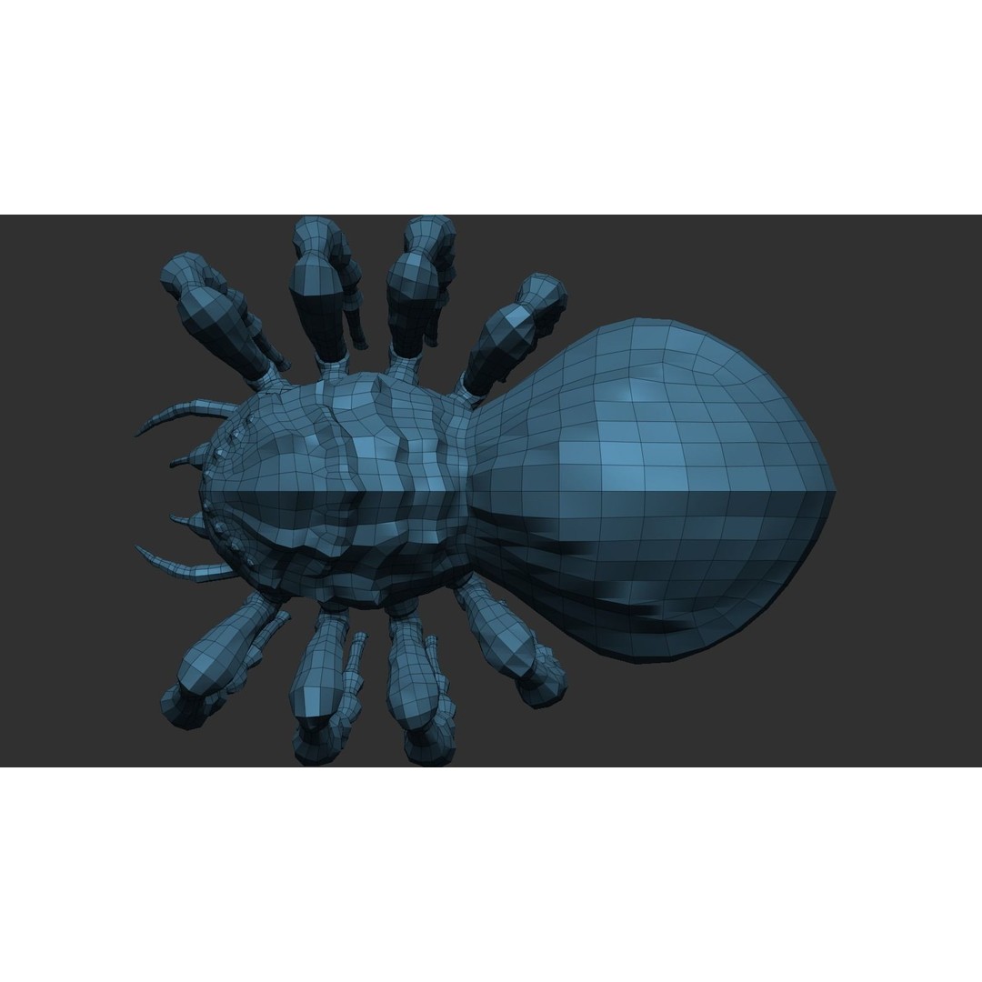 Giant Spider 3D Model – Low Poly Rigged Creature for Games, FBX - View 20