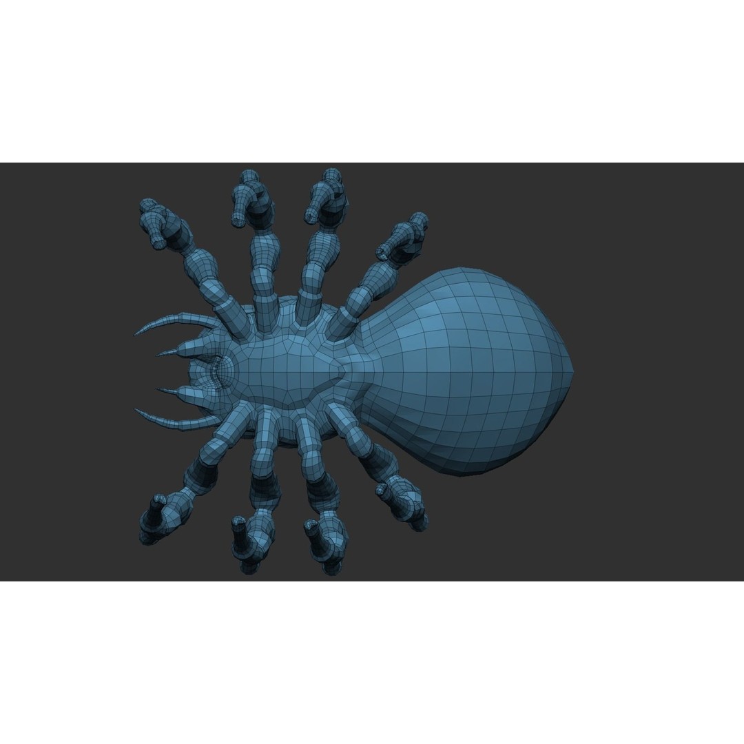 Giant Spider 3D Model – Low Poly Rigged Creature for Games, FBX - View 21