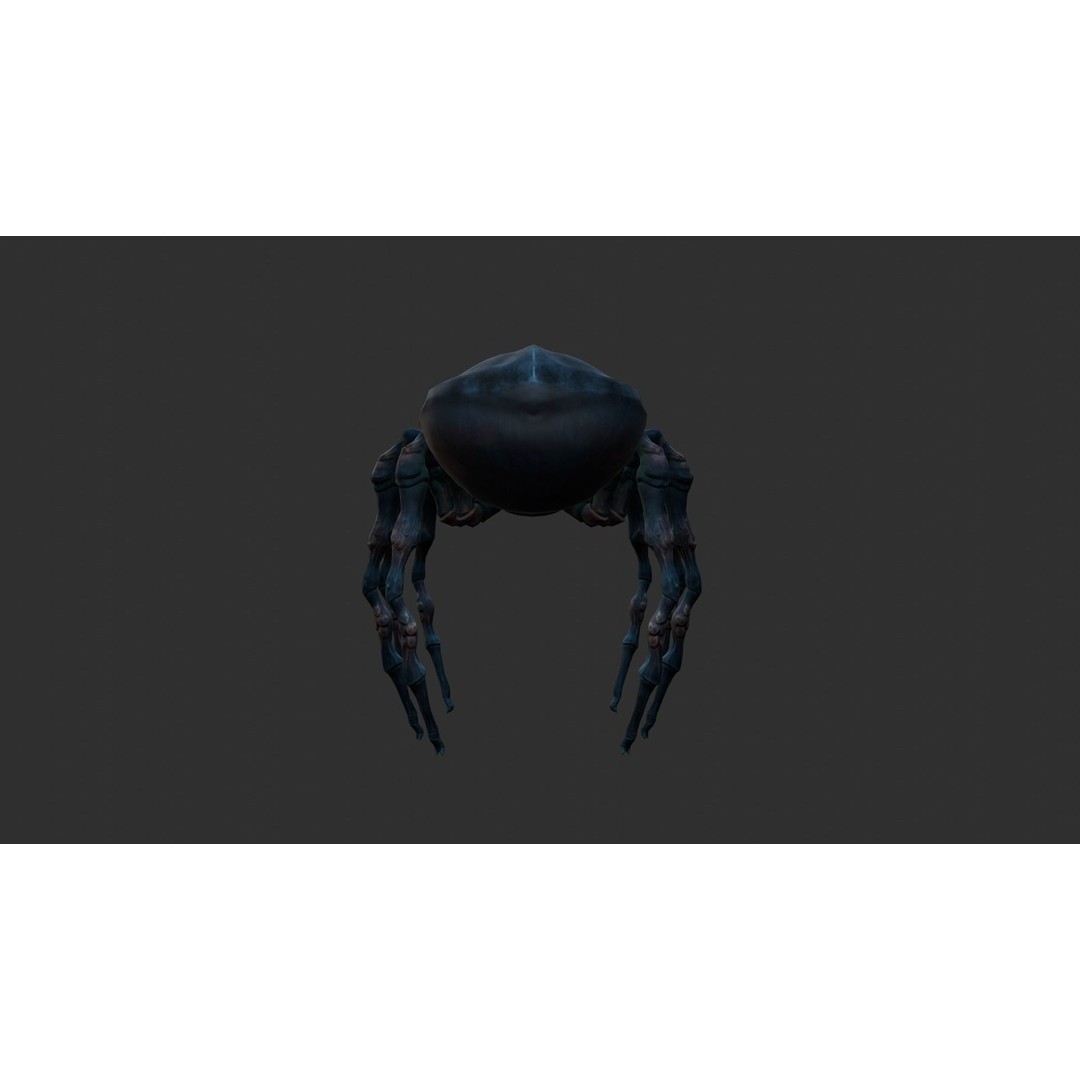 Giant Spider 3D Model – Low Poly Rigged Creature for Games, FBX - View 7