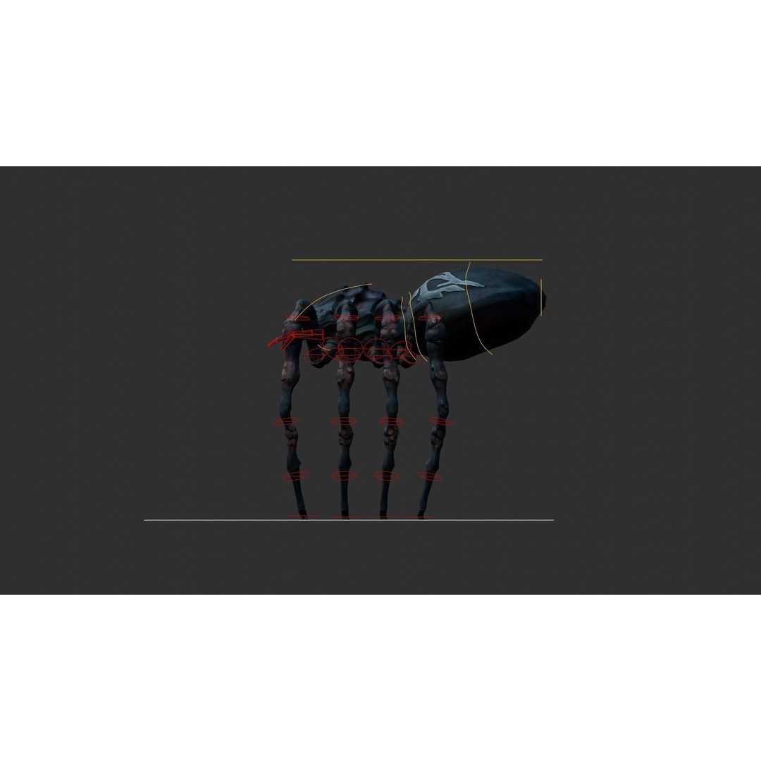 Giant Spider 3D Model – Low Poly Rigged Creature for Games, FBX - View 8