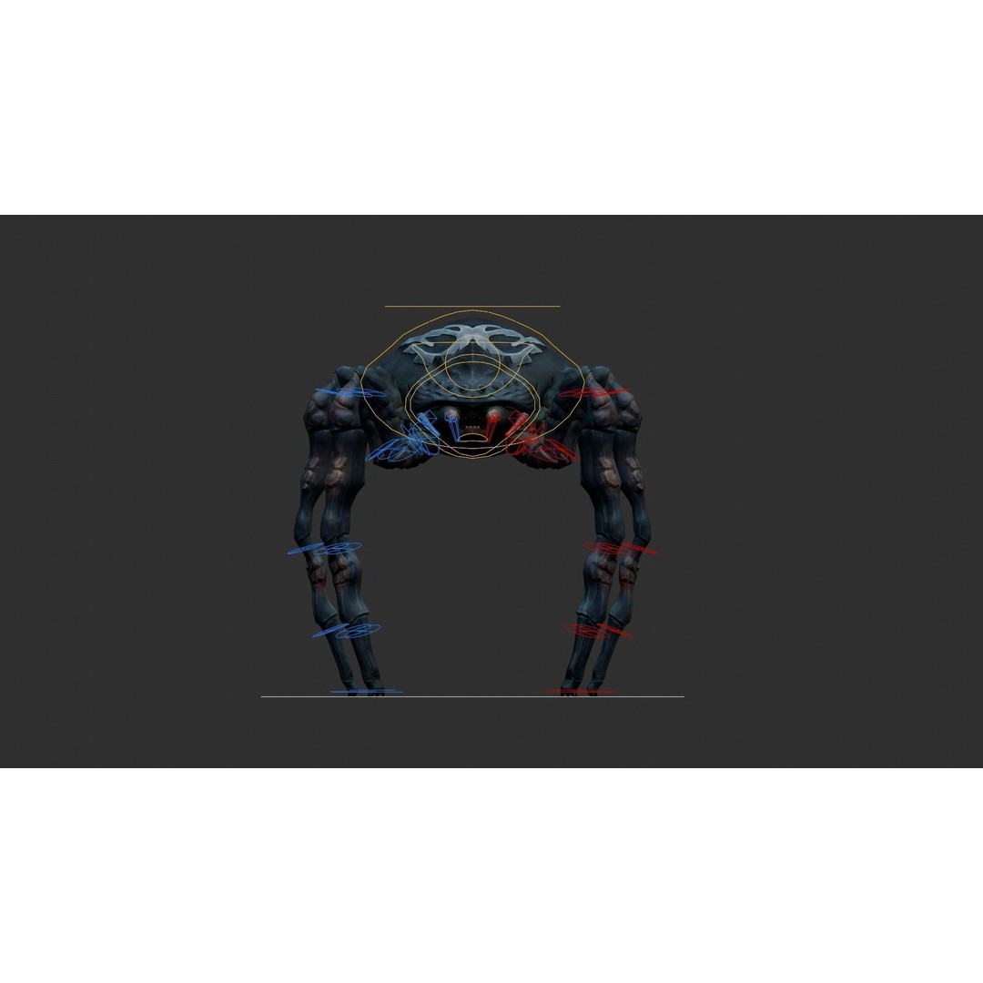 Giant Spider 3D Model – Low Poly Rigged Creature for Games, FBX - View 9