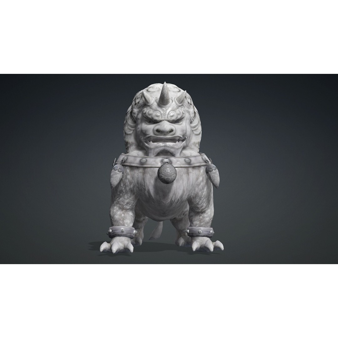 Lion Chinese 3D Model – Rigged Animated Character, FBX, PBR Textures - View 11