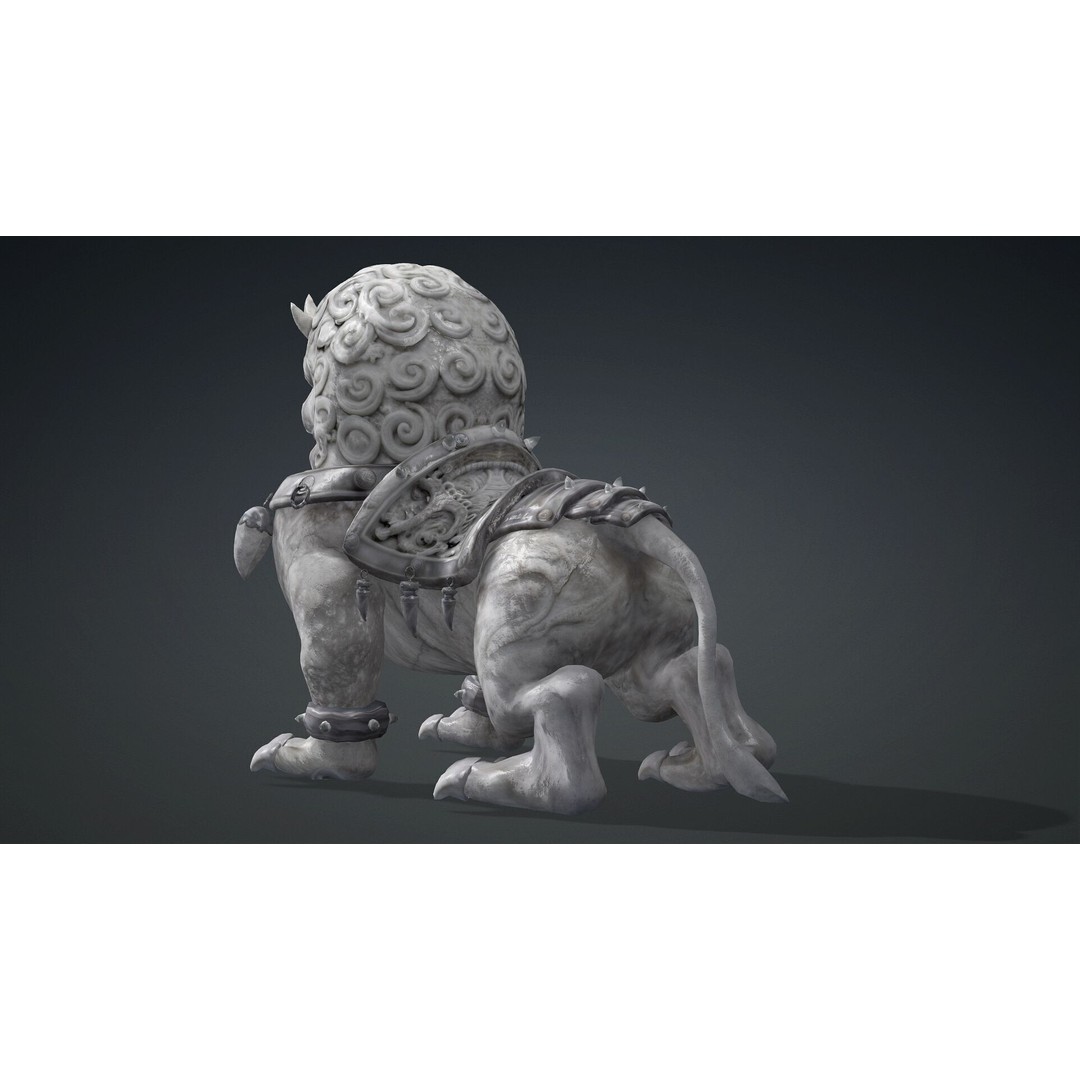 Lion Chinese 3D Model – Rigged Animated Character, FBX, PBR Textures - View 13