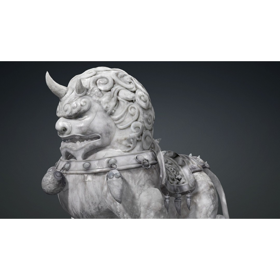 Lion Chinese 3D Model – Rigged Animated Character, FBX, PBR Textures - View 15
