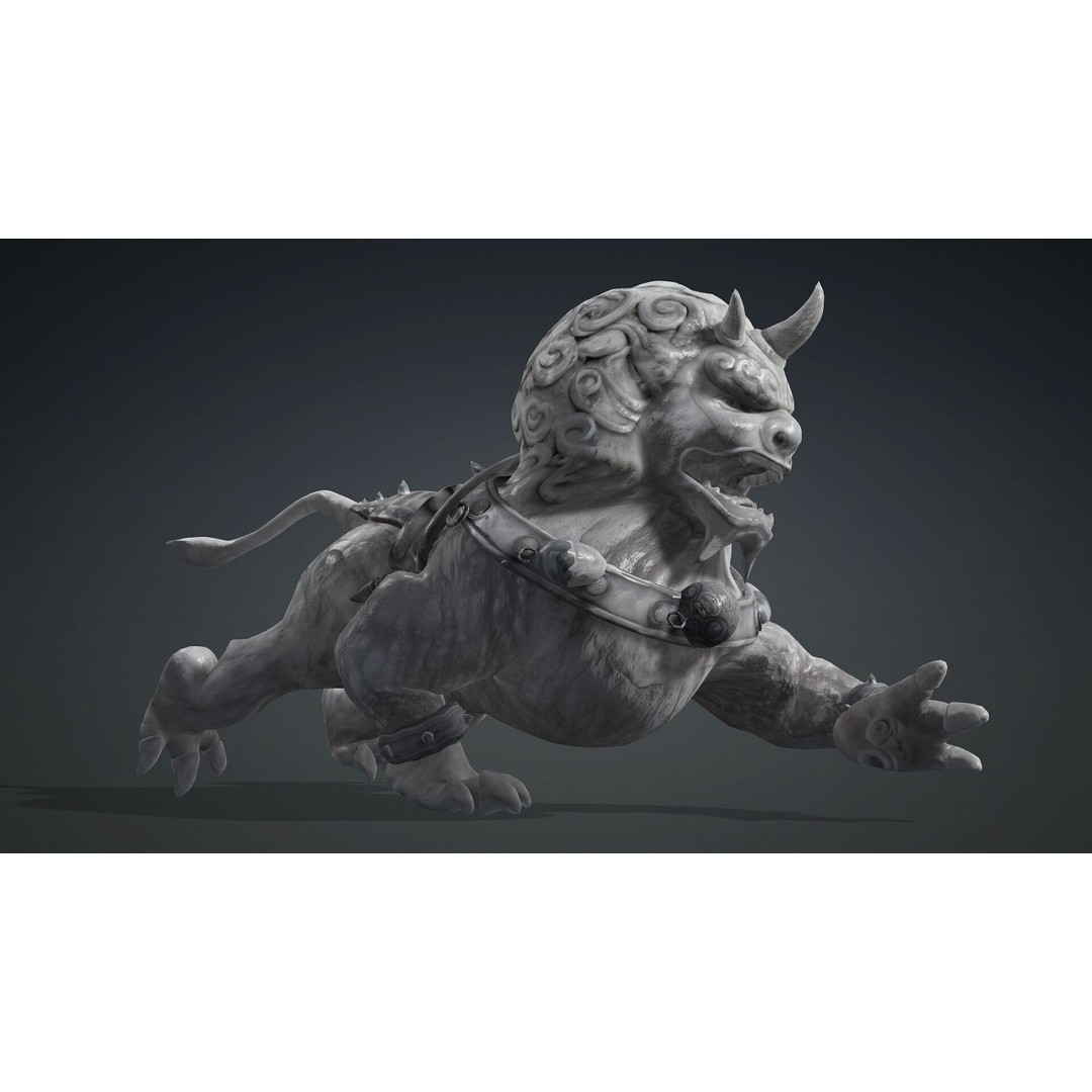 Lion Chinese 3D Model – Rigged Animated Character, FBX, PBR Textures - View 16